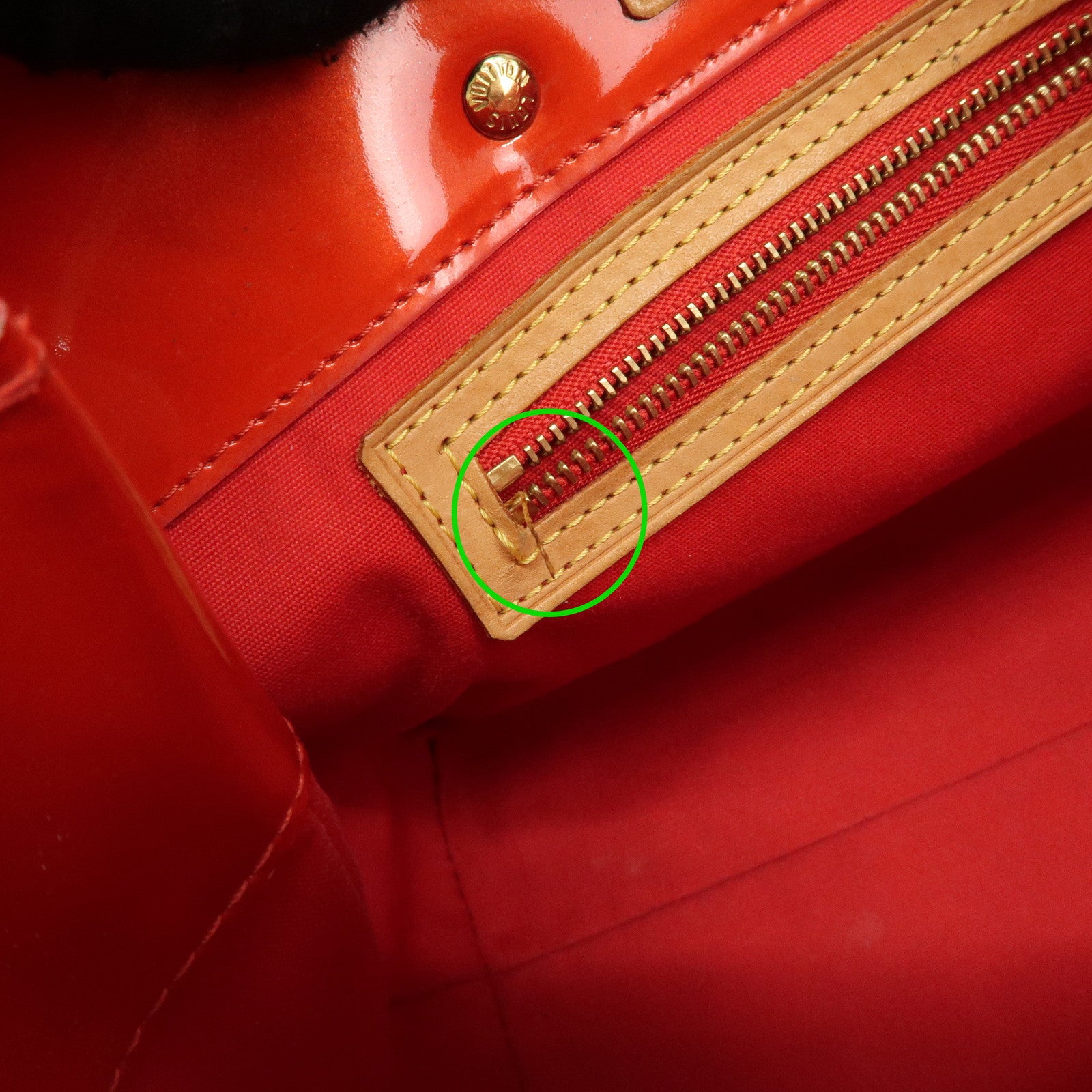Louis Vuitton Monogram Vernis Lead PM Hand Bag Rouge M91088 Used