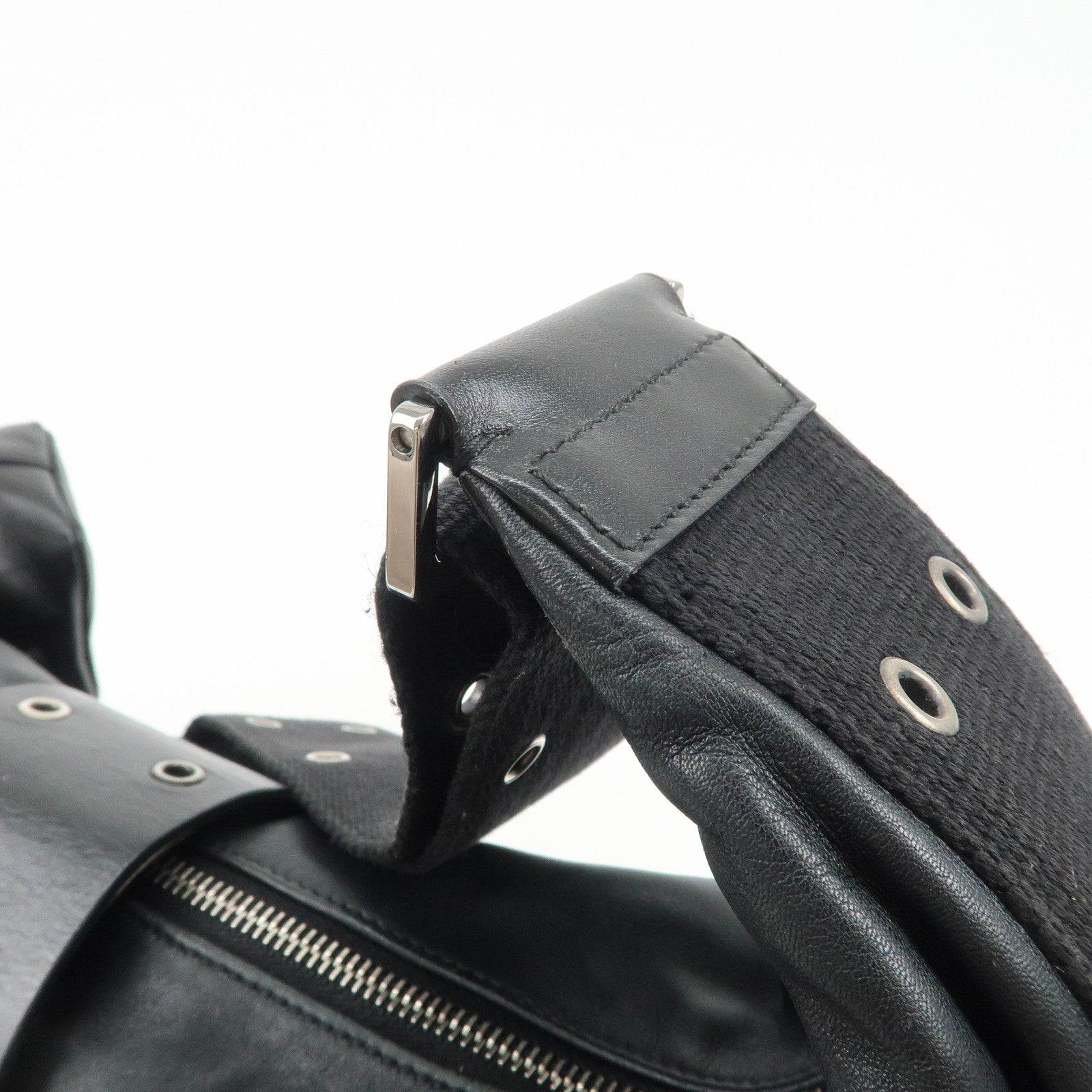 Christian Dior Street Chic Leather Shoulder Bag Black Silver HDW