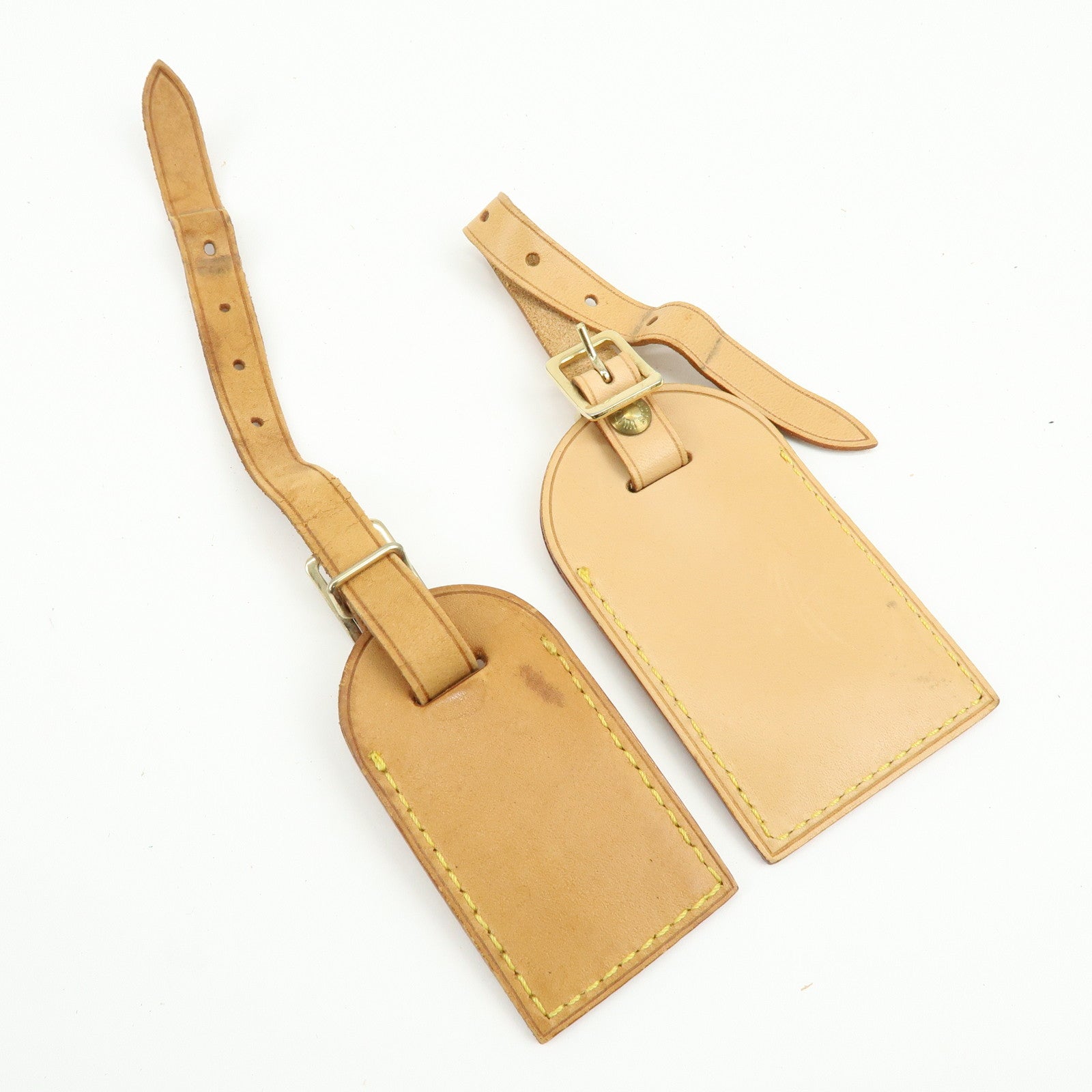 Louis Vuitton Set of 10 Leather Name Tag & Poignet Natural