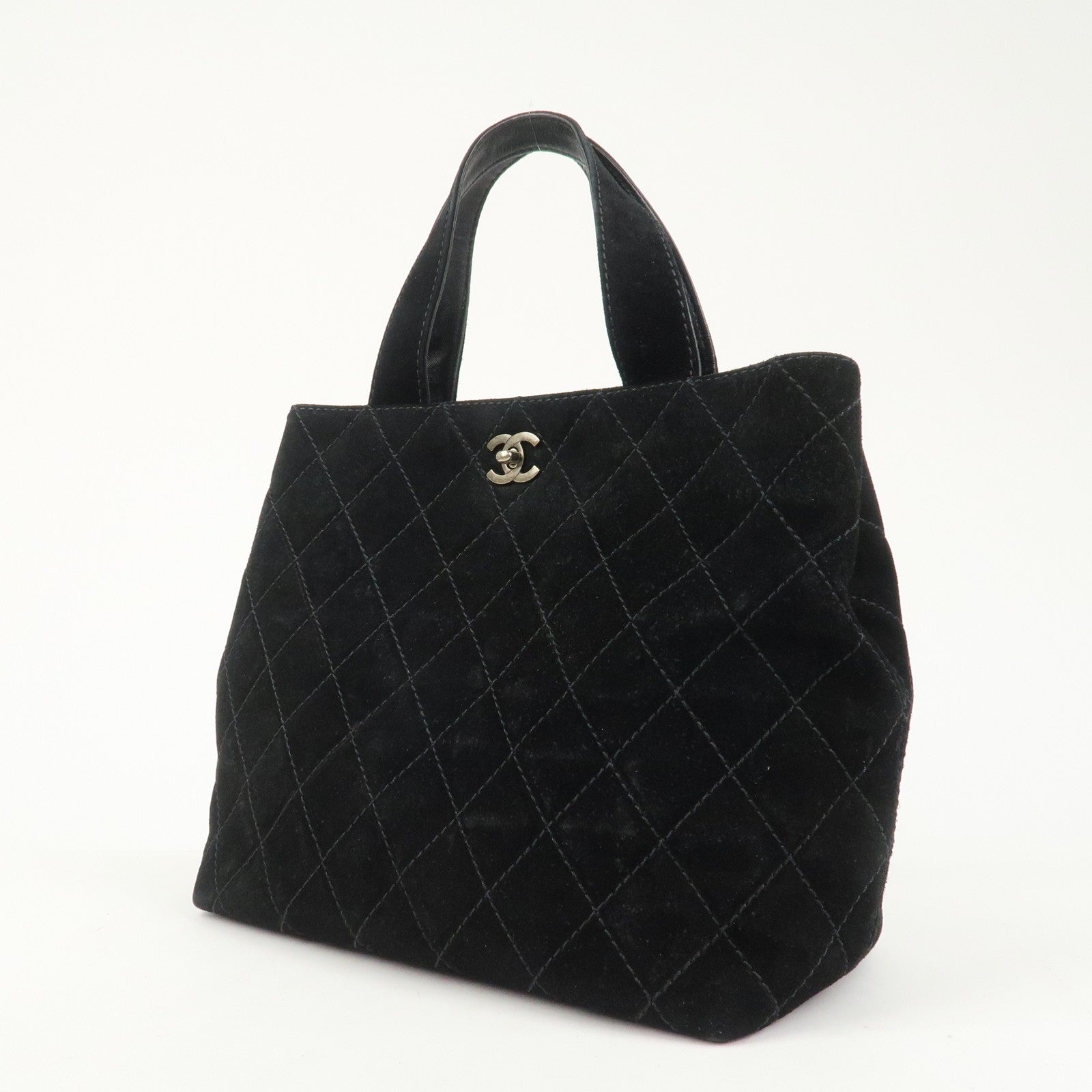 CHANEL Wild Stitch Matelasse Suede 2Way Bag Shoulder Bag Hand Bag