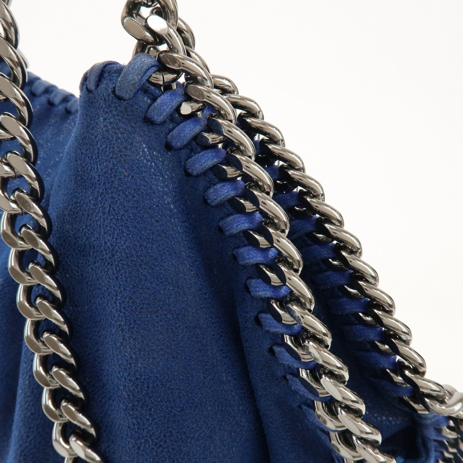 STELLA MCCARTNEY Falabella 2Way Shoulder Bag Tote Bag Blue Silver