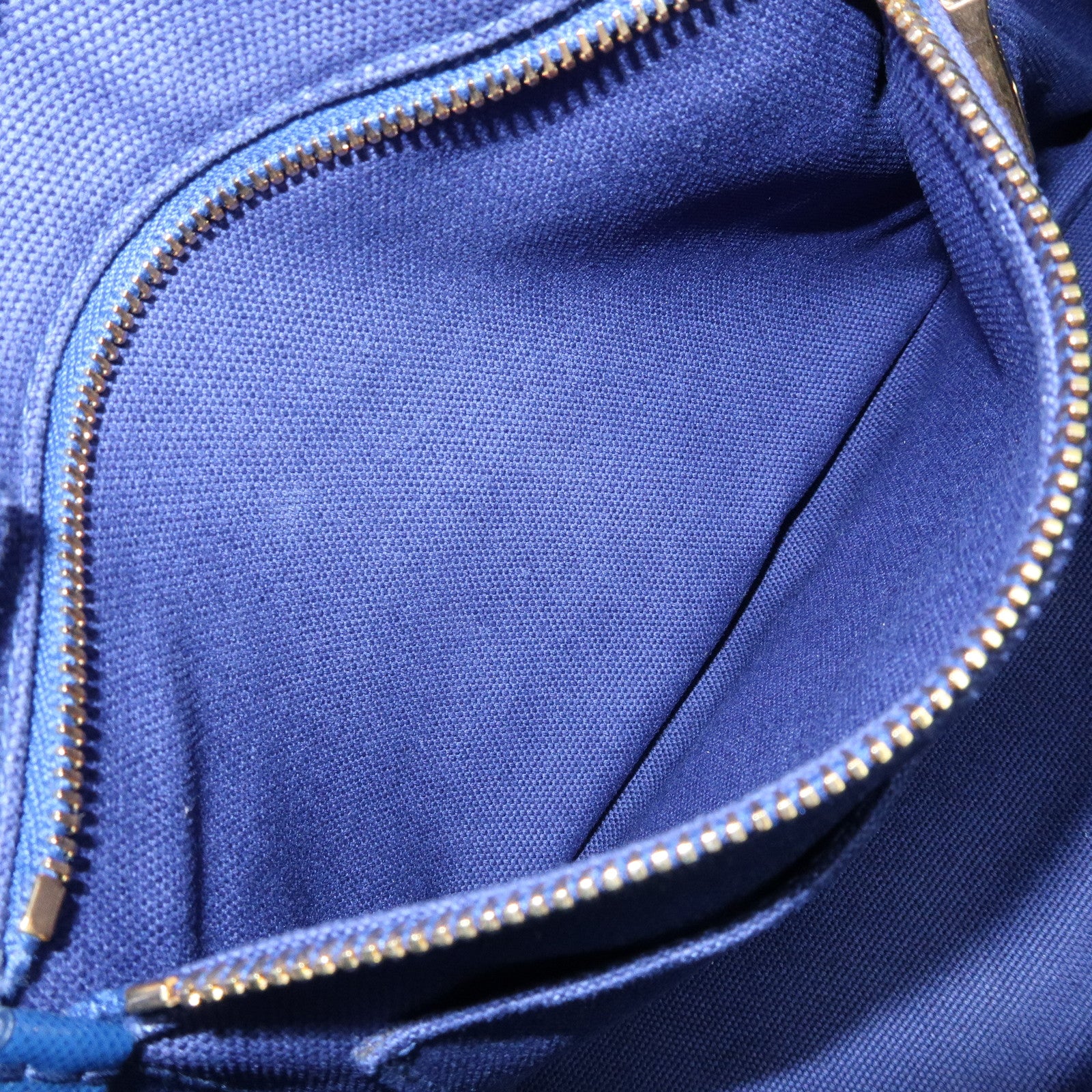 PRADA Triangle Logo Canapa Canvas 2Way Tote Hand Bag Blue BN2642