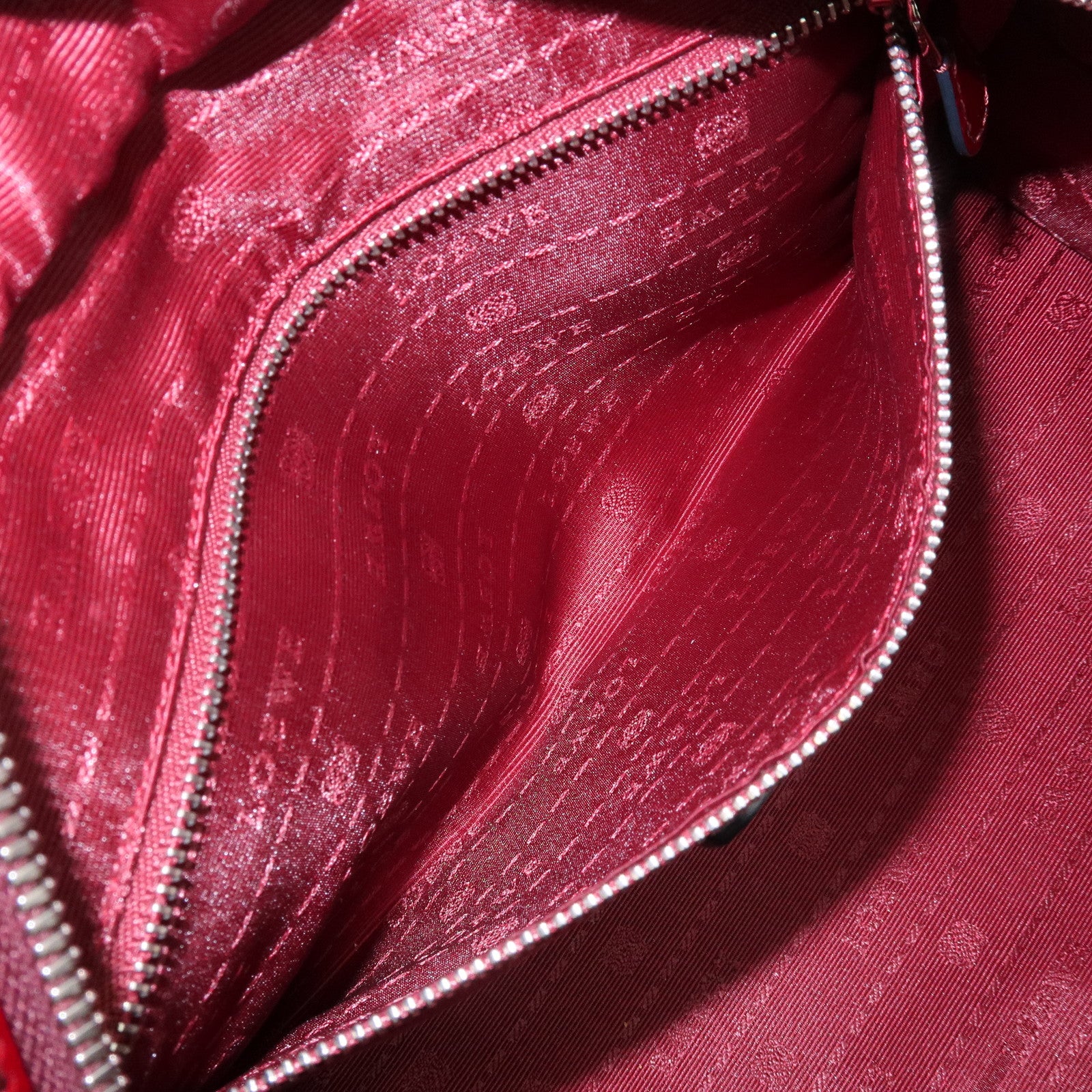 LOEWE Anagram Amazona 32 Patent Leather Hand Bag Burgundy