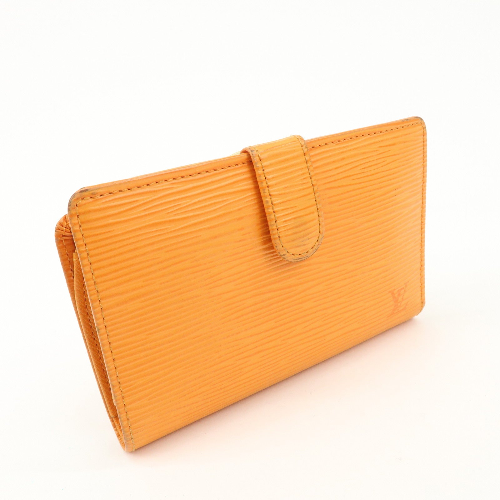 Louis Vuitton Epi Porte Monnaie Viennois Bi-Fold Wallet Mandarin Orange Used