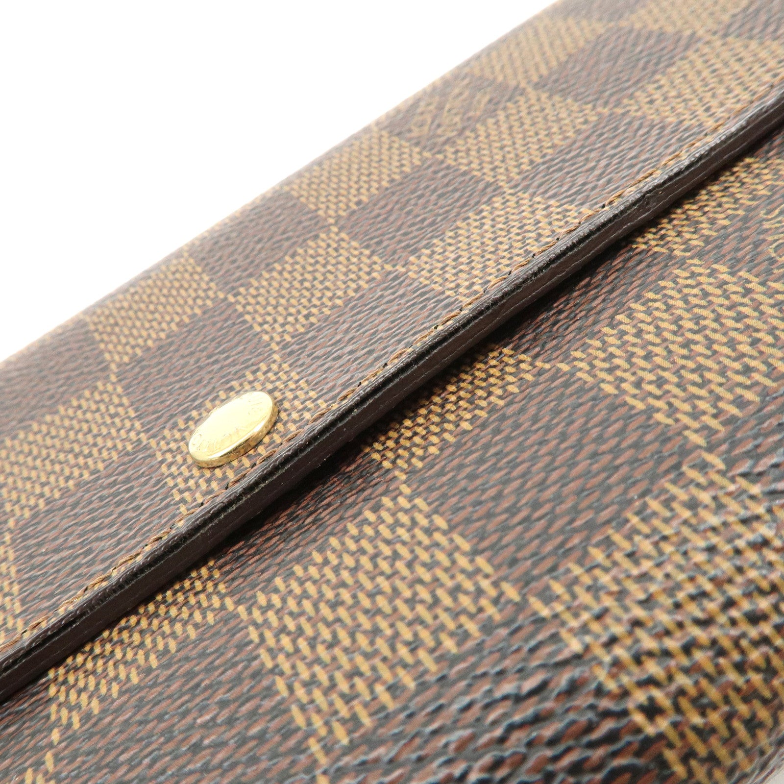 Louis Vuitton Damier Canvas Portefeuille Sarah Wallet Brown N61734