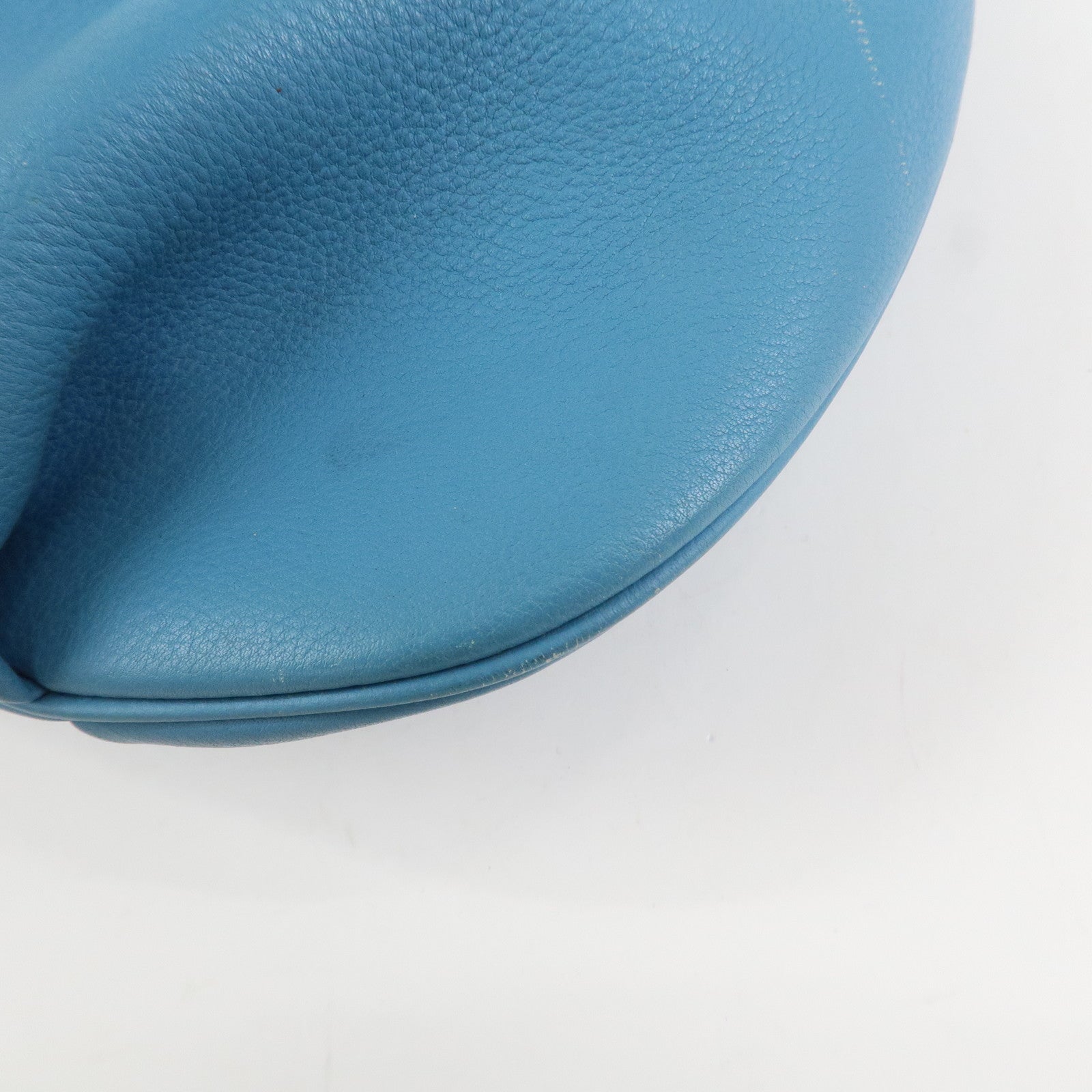 HERMES Leather Rodeo Du Shoulder Bag H Logo Light Blue