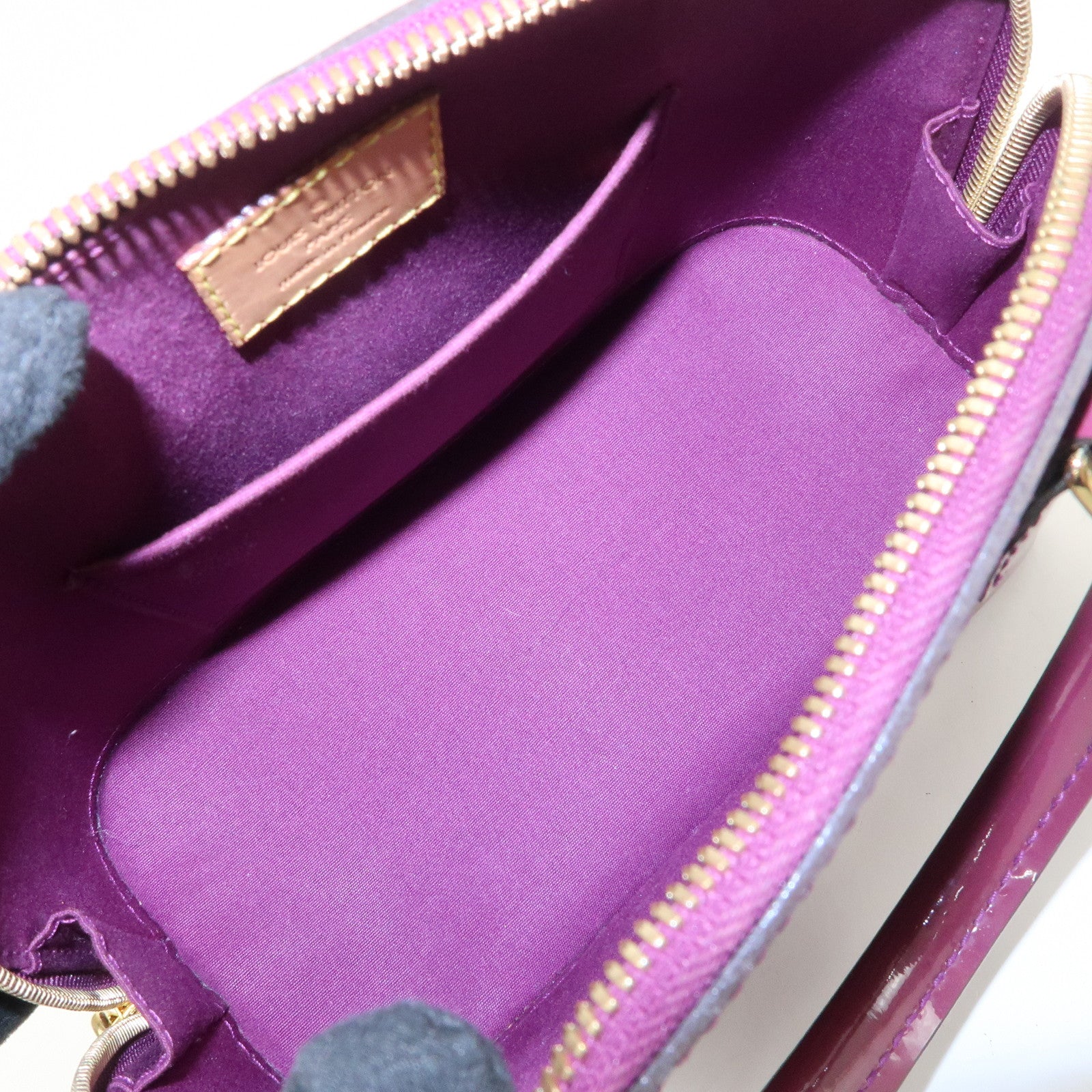 Louis Vuitton Monogram Vernis Alma BB 2Way Bag Magenta M50565