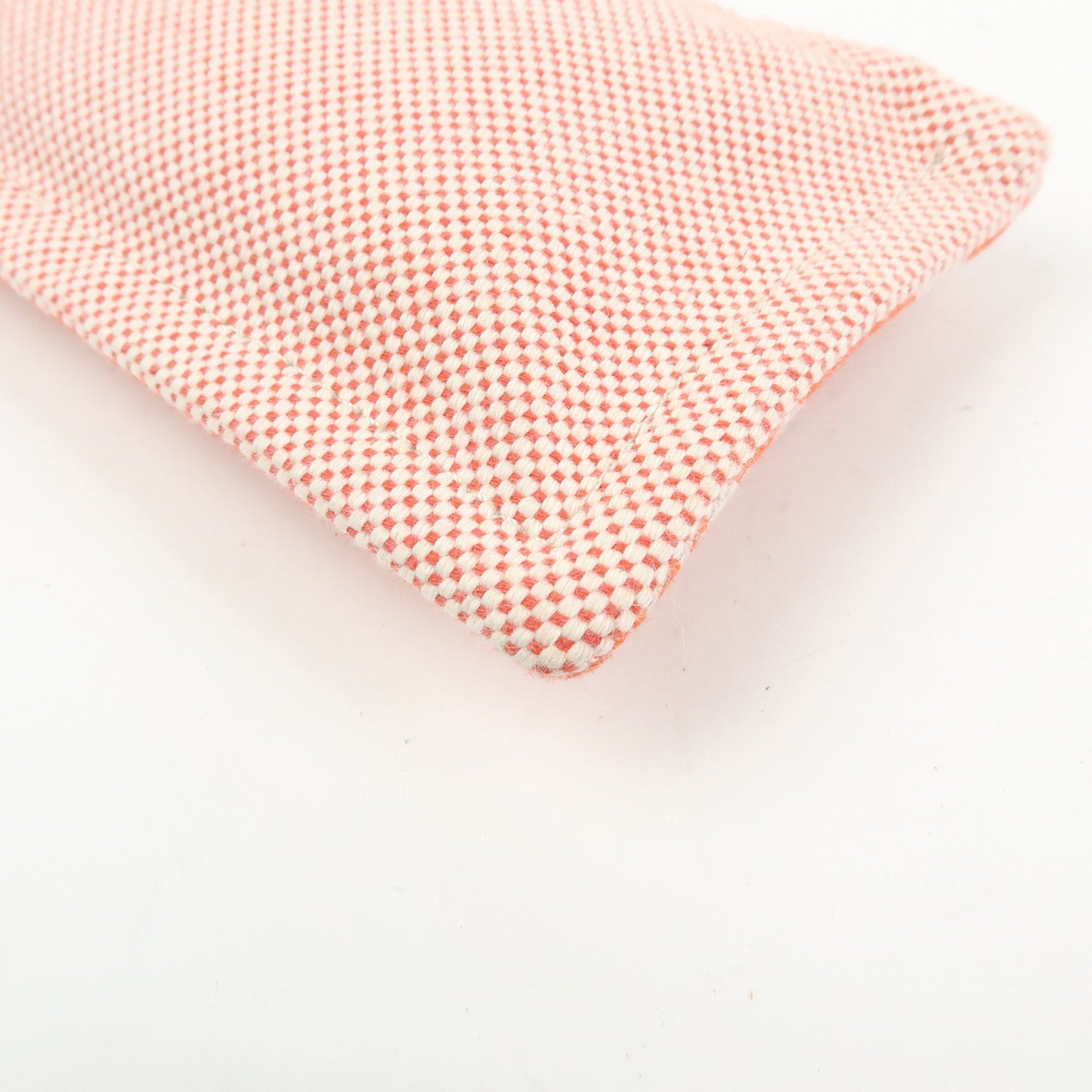 HERMES Ecole PM Cotton Flat Pouch Animaux Pixel Orange Red