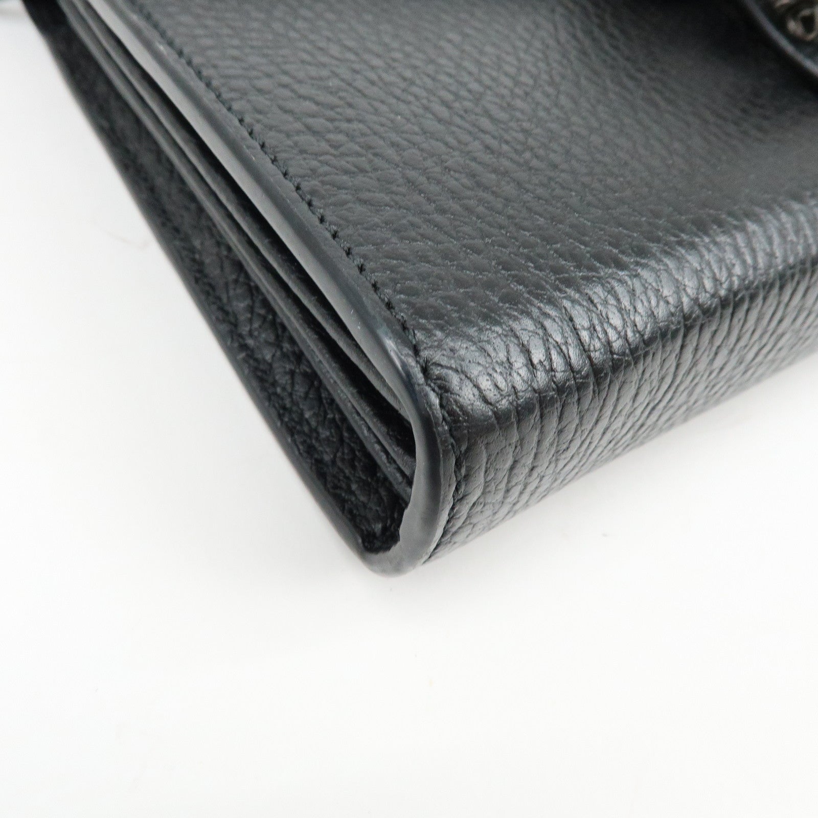 GUCCI Dionysus Leather Chain Wallet Shoulder Bag Black 401231