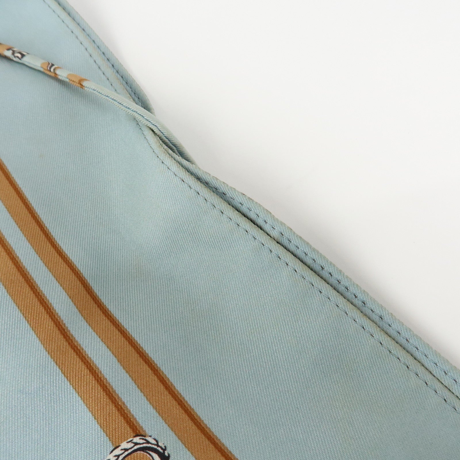 HERMES Silky City MM Canvas Leather Shoulder Bag BRIDES de GALA