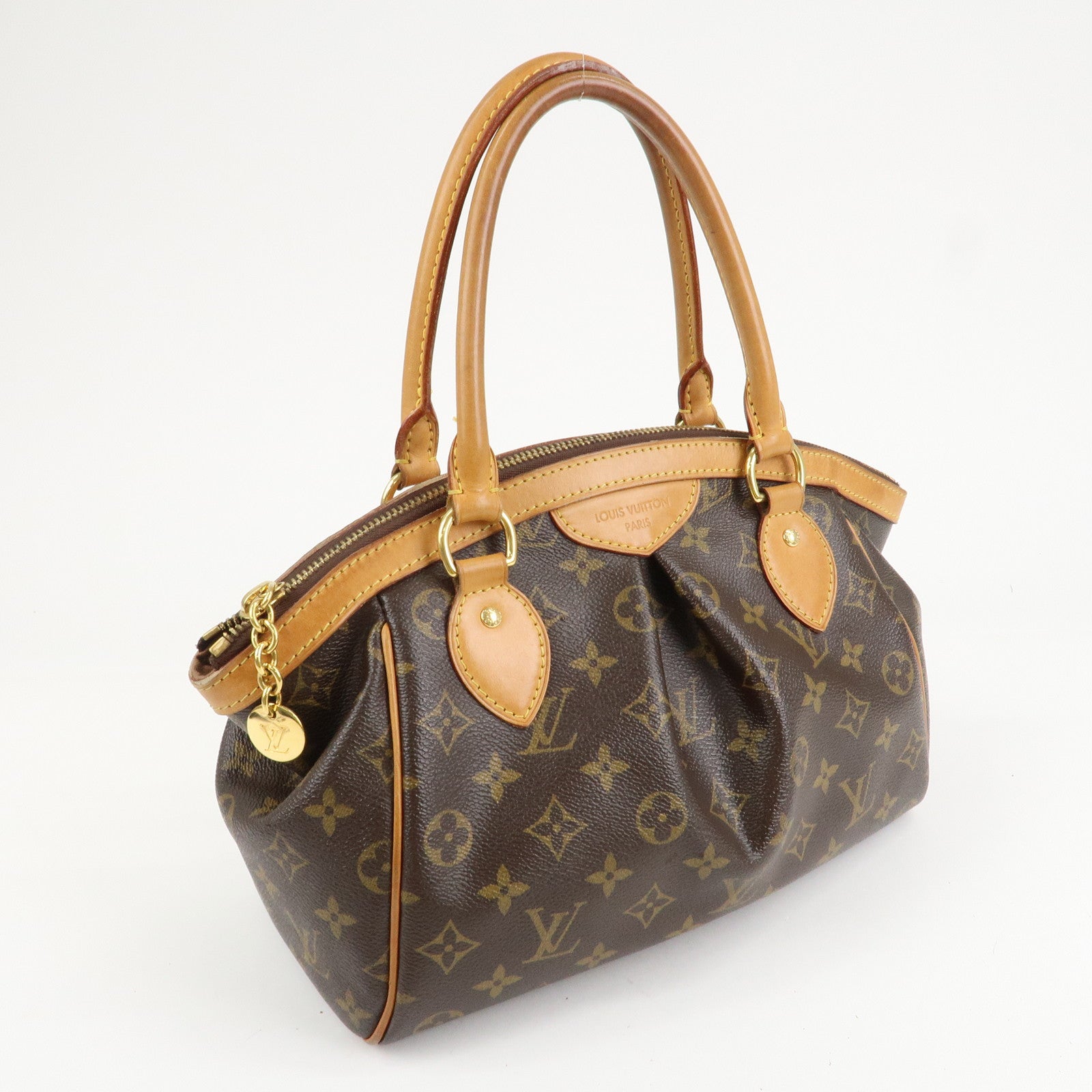 Louis Vuitton Monogram Tivoli PM Hand Bag Shoulder Bag Brown M40143 Used
