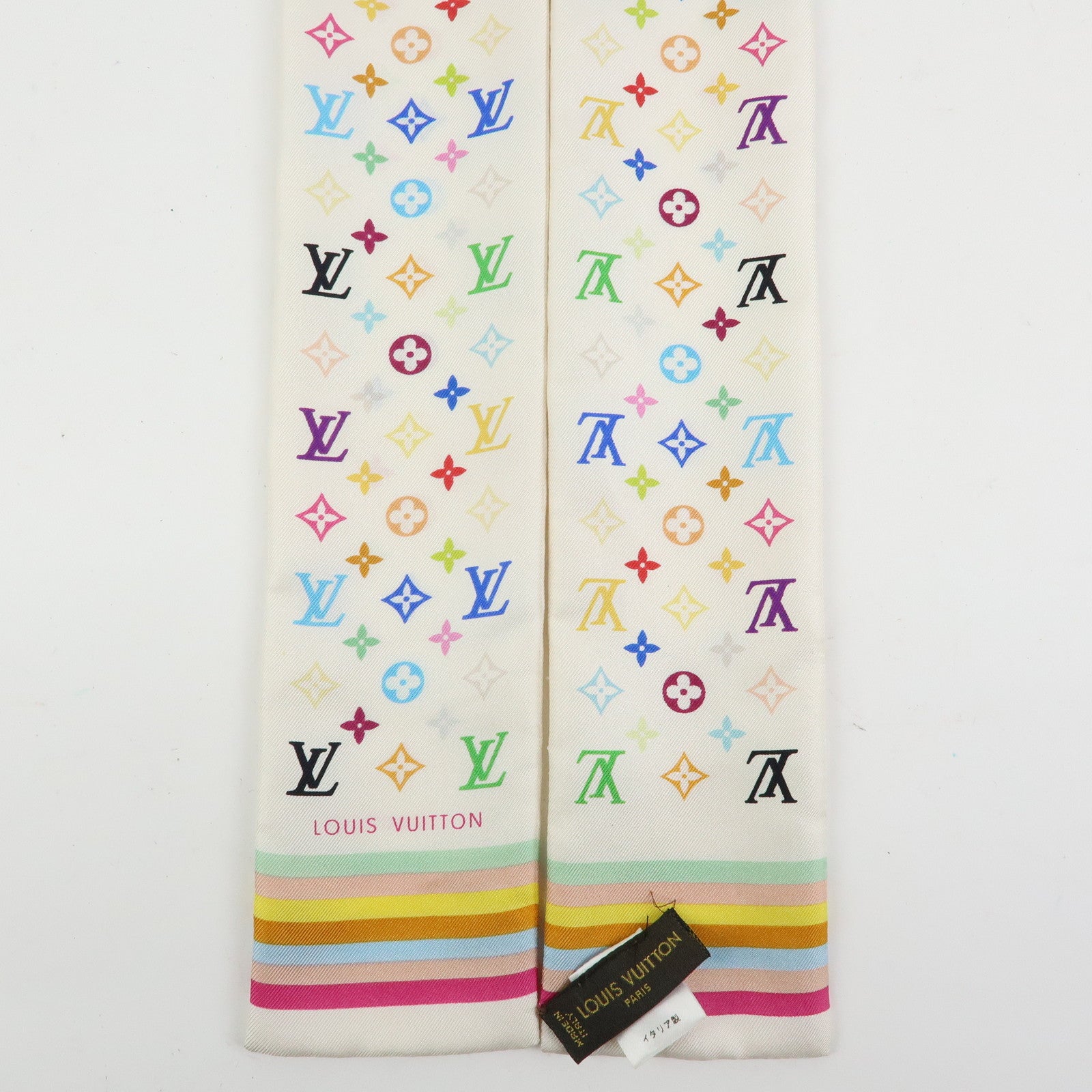 Louis Vuitton Monogram Multicolor Silk 100% Bandeau Scarf M71991
