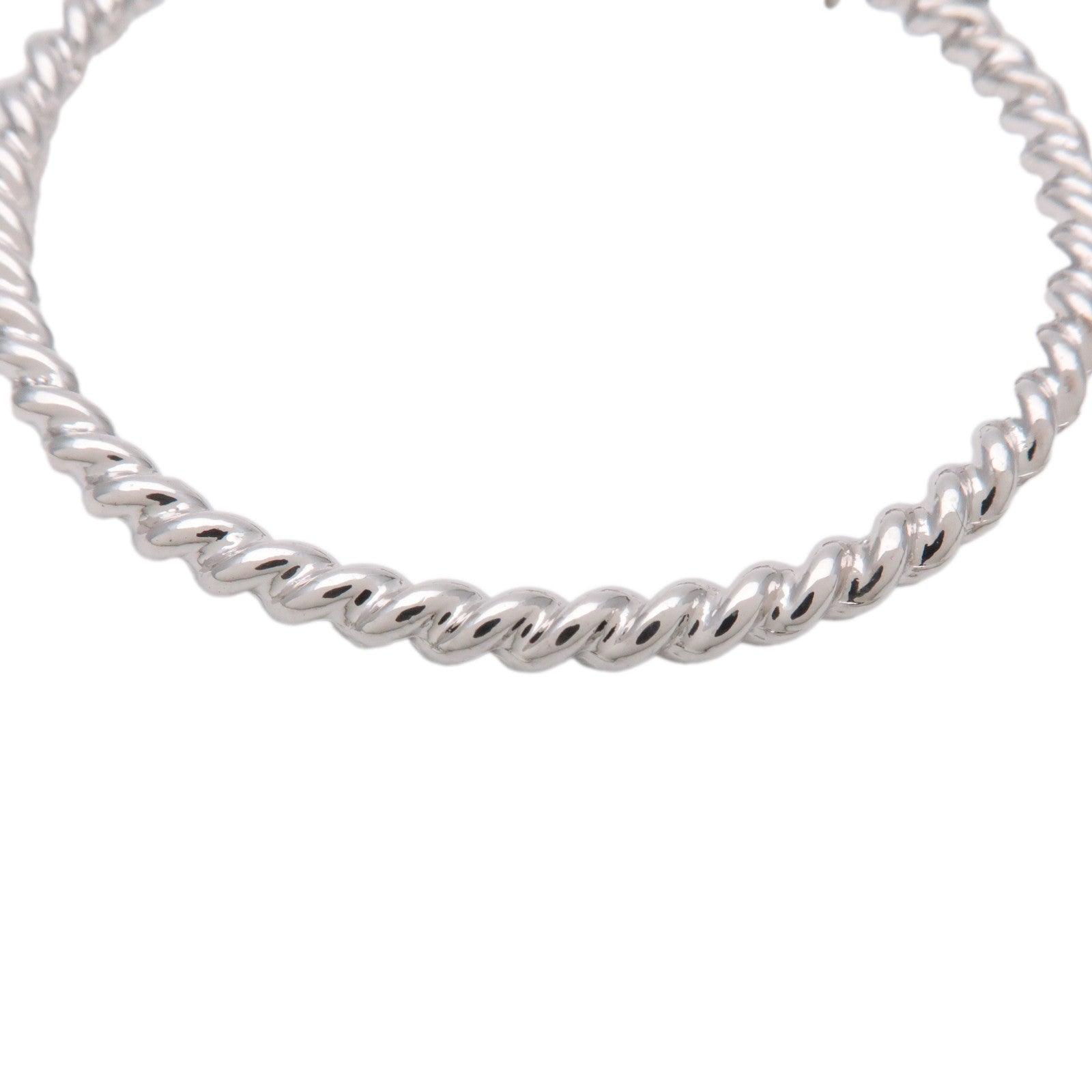 Louis Vuitton Creole Sweet Monogram Metal Earrings Silver M65679 Used