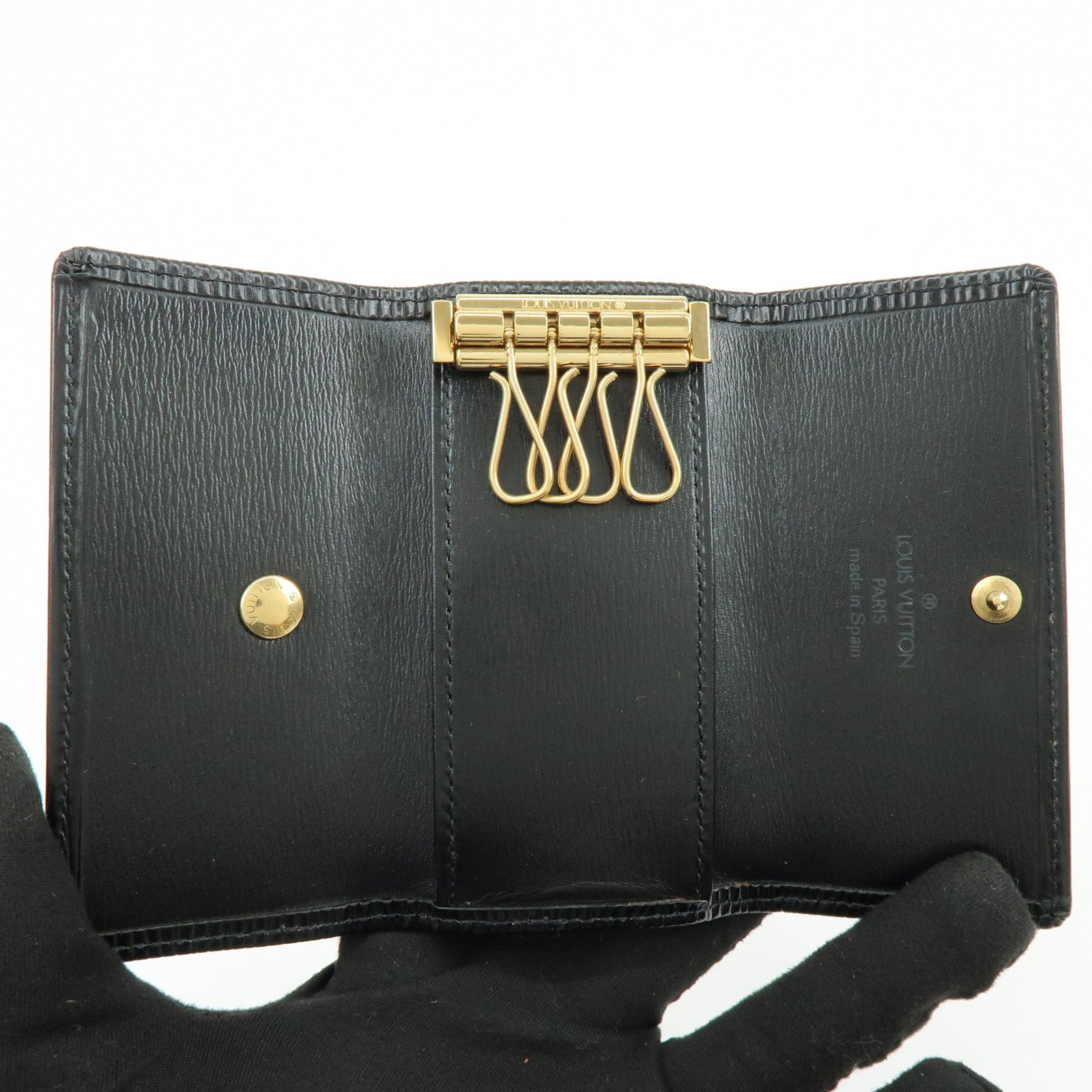Louis Vuitton Epi Multicles 4 Rings Key Holder Case Noir M63822