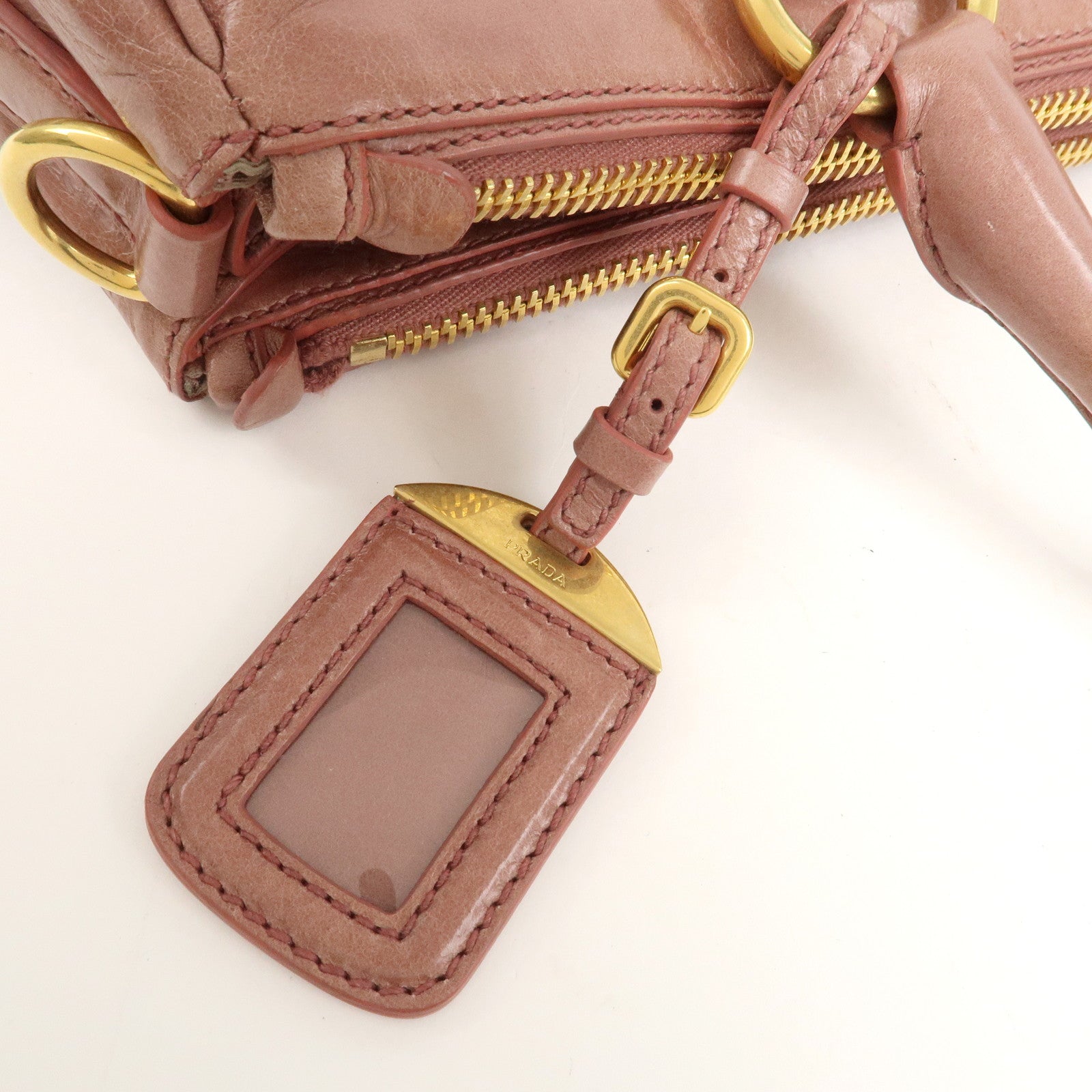PRADA Leather 2Way Hand Bag Shoulder Bag Pink BN2324
