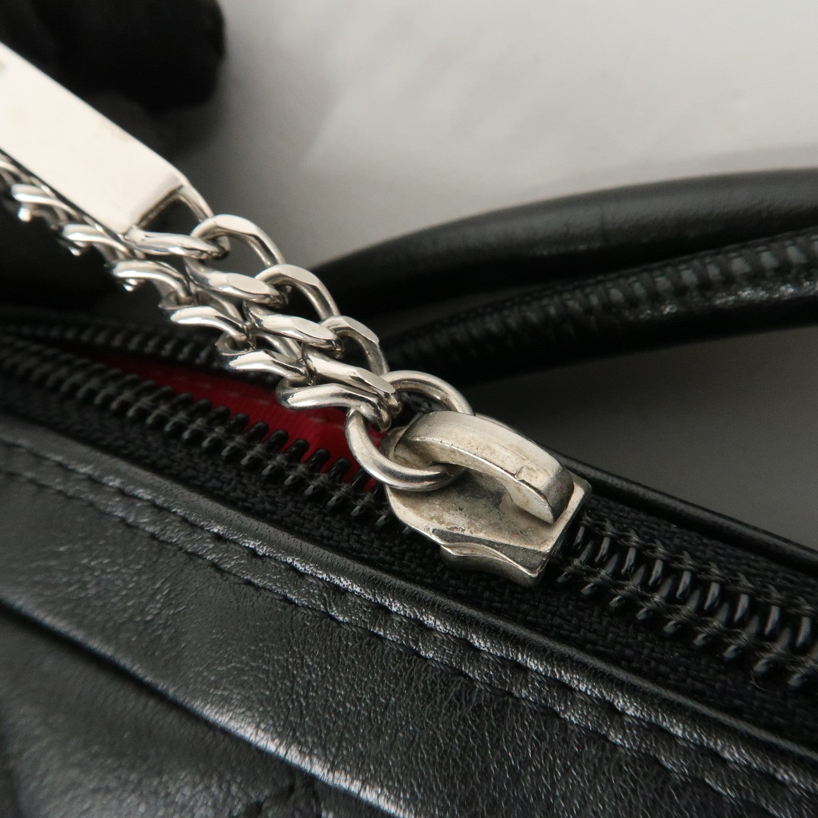 CHANEL Cambon Line COCO Mark Lamb Skin Large Shoulder Bag A25179