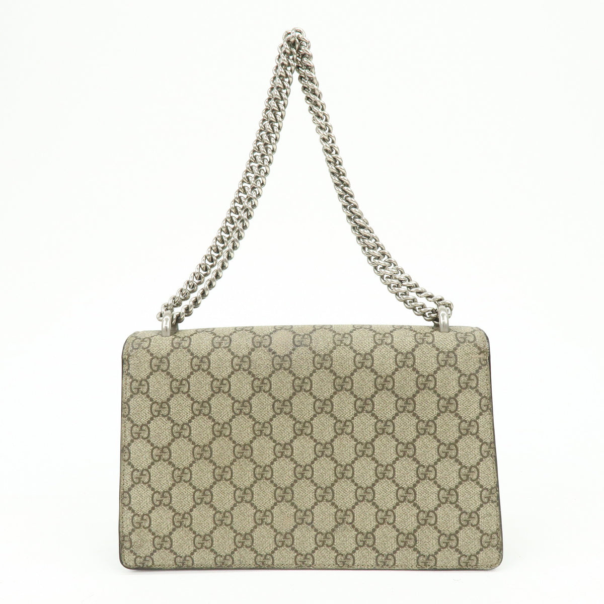 GUCCI Dionysus GG Supreme Chain Shoulder Bag Beige Black 400249
