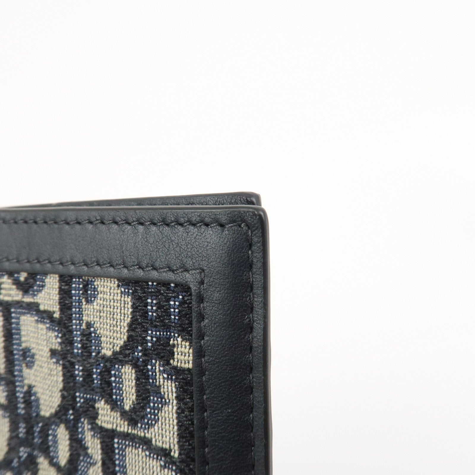 Christian Dior Trotter Jacquard Canvas Leather Card Passport Case