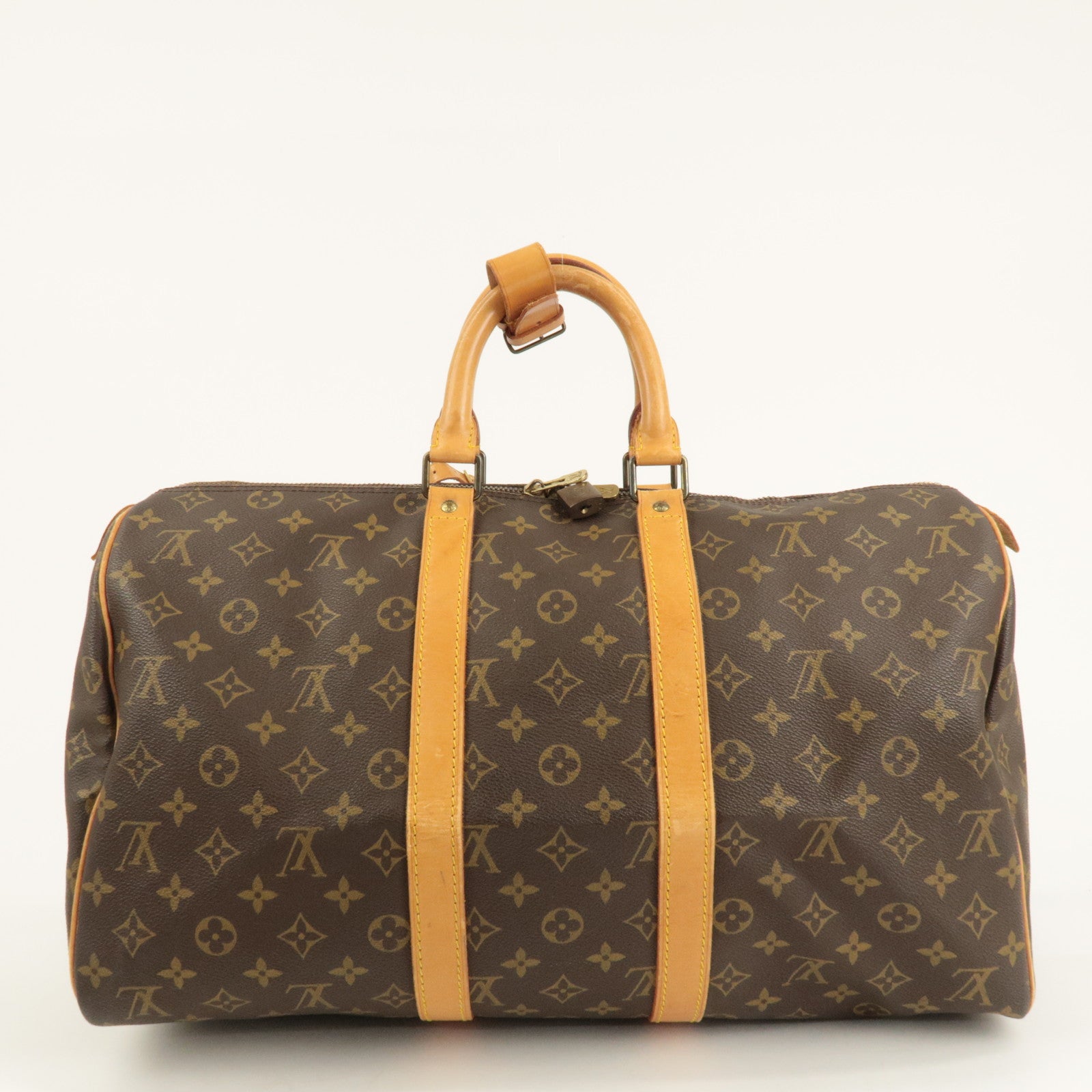 Louis Vuitton Monogram Keep All 45 Boston Bag Brown M41428