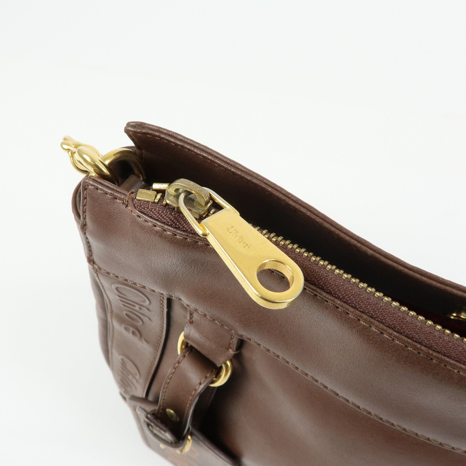 Chloe Eden Leather Shoulder Bag Crossbody Bag Brown