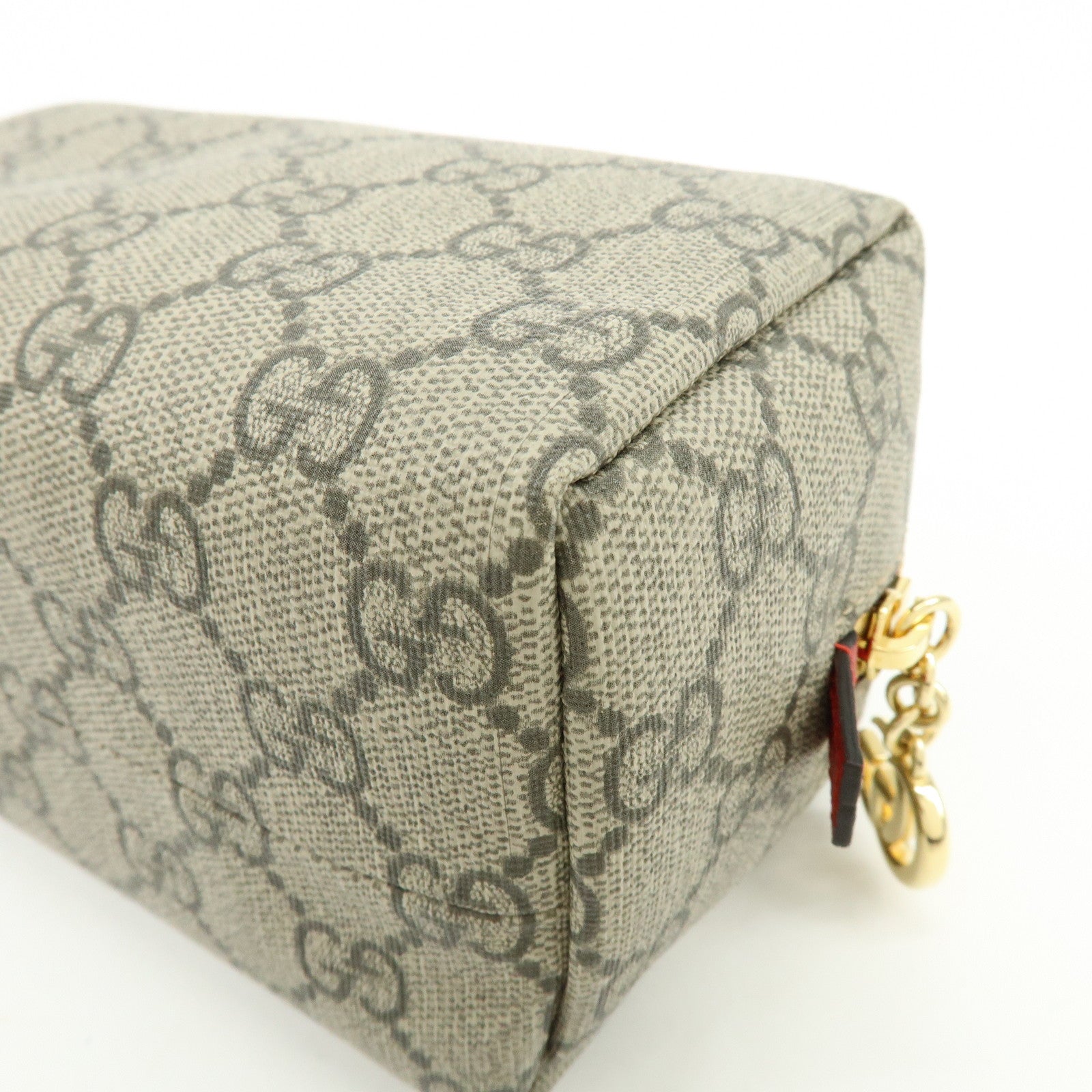 GUCCI GG Marmont GG Supreme Cosmetic Pouch Brown Red 548393