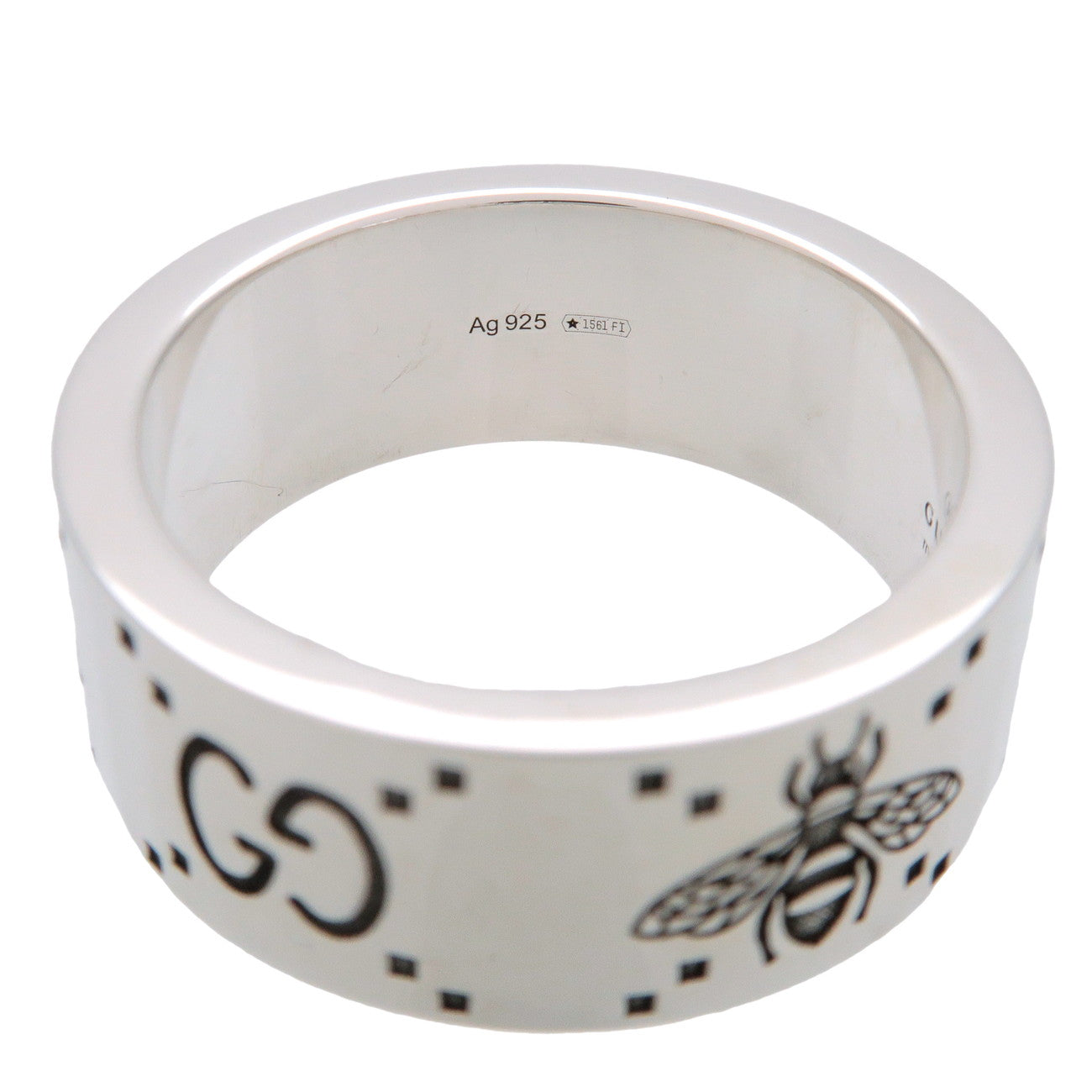 GUCCI GG & Bee Ring SV925 Silver #24 US10.5 EU63 HK24