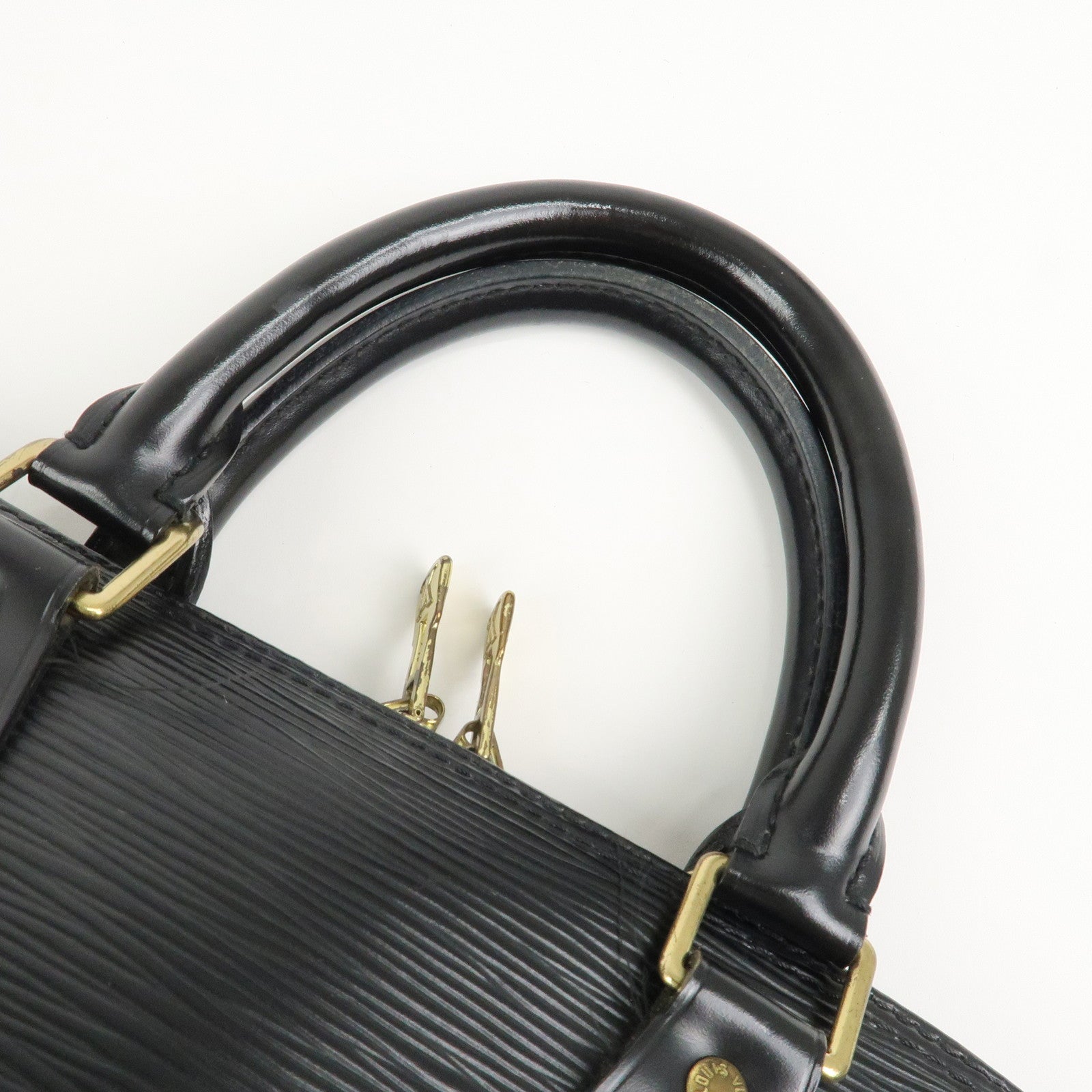 Louis Vuitton Epi Leather Alma MM Hand Bag Noir Black M52142