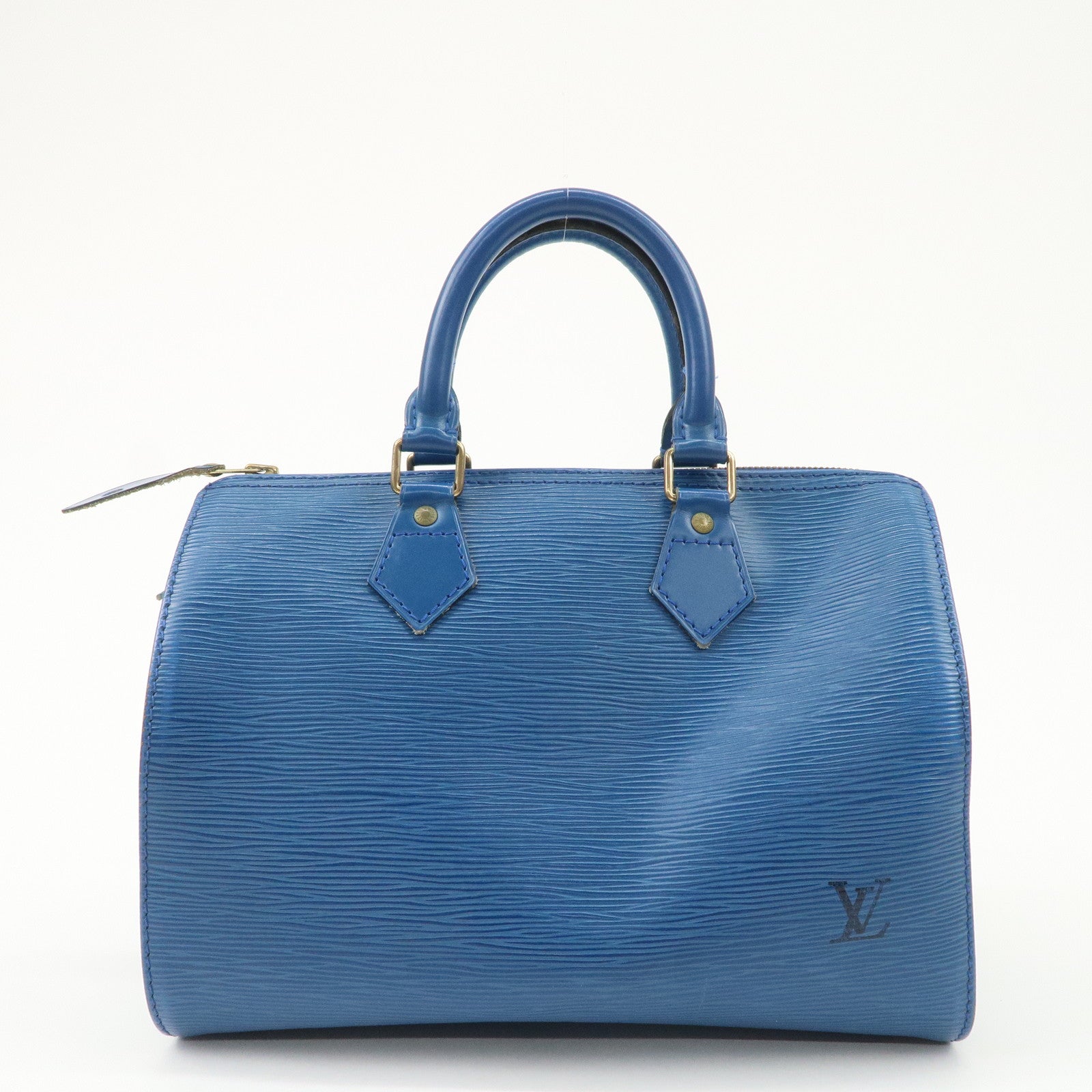 Louis Vuitton Epi Speedy 25 Hand Bag Boston Bag Blue M43015
