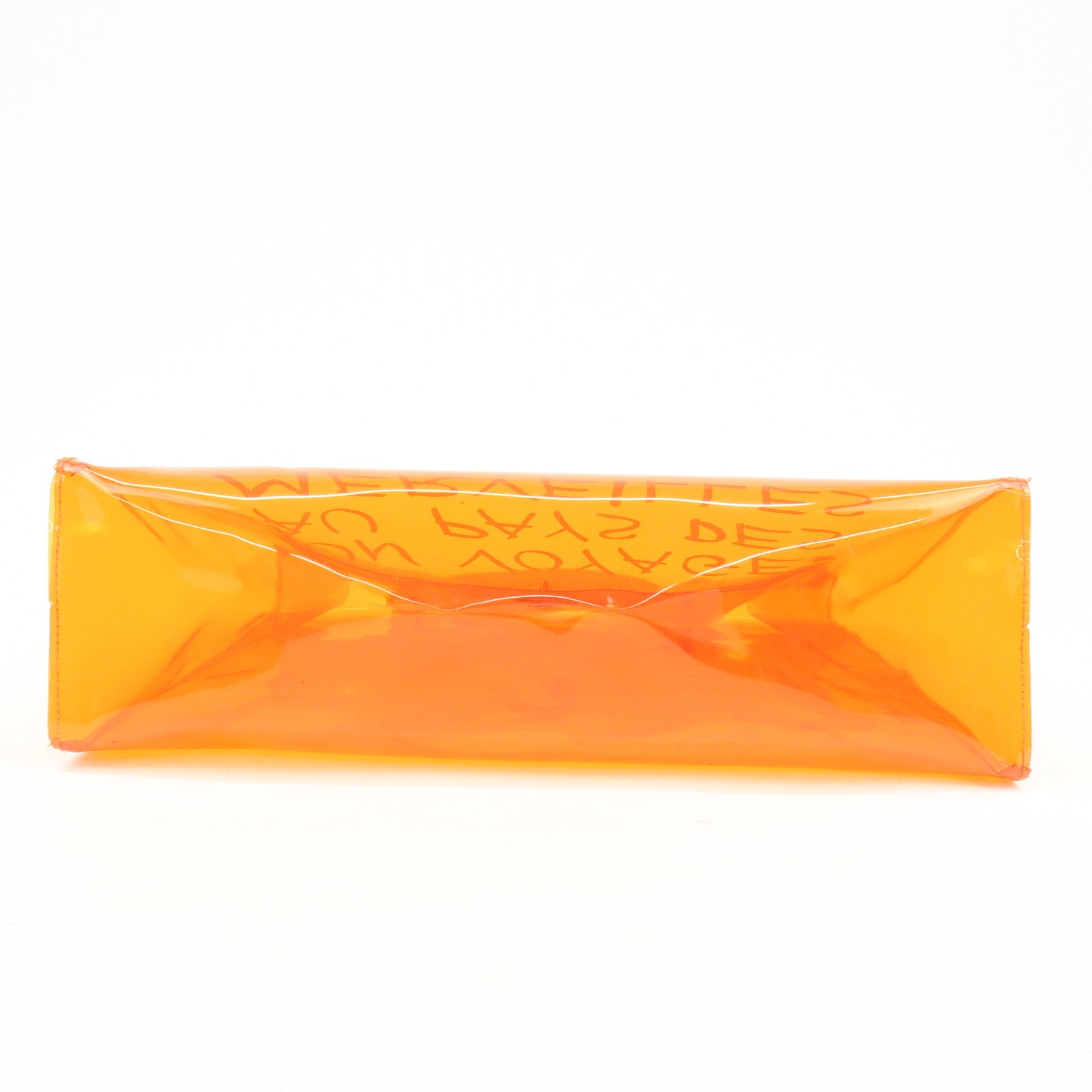 HERMES Kelly Vinyl Hand Bag SOUVENIR DE L'EXPOSITION Orange