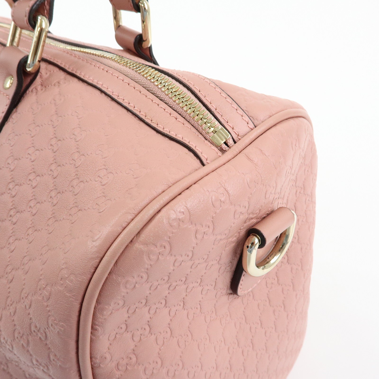 GUCCI Micro Guccissima 2Way Boston Hand Shoulder Bag Pink 449646