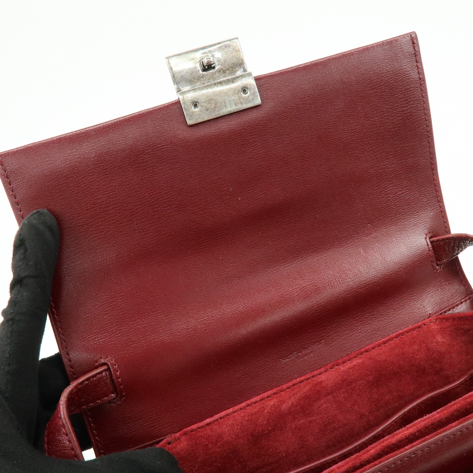 SAINT LAURENT PARIS Bellechasse Leather 2Way Bag Hand Bag 482051