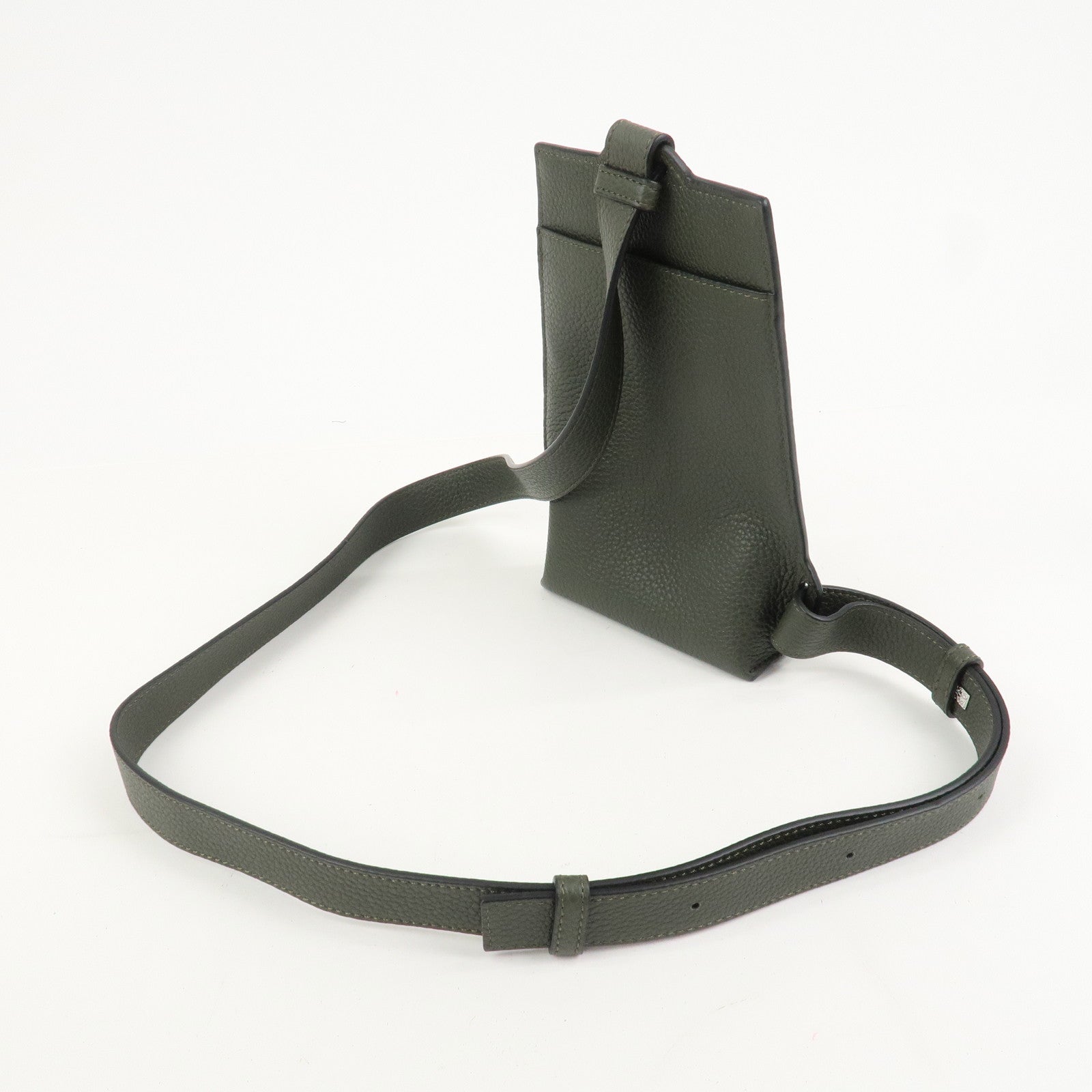 LOEWE Anagram Vertical T Pocket Cross Body Bag Shoulder Bag Green