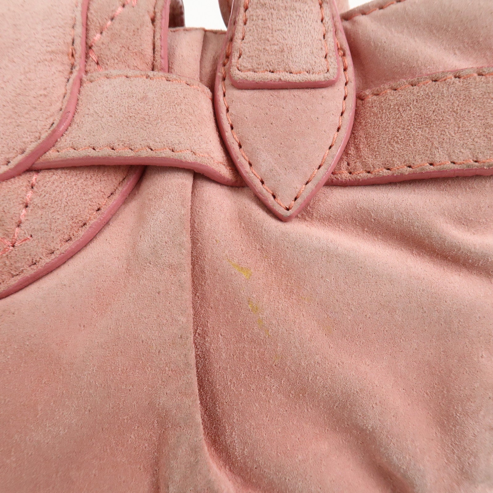 LOEWE Anagram Suede Shoulder Bag Hand Bag Pink