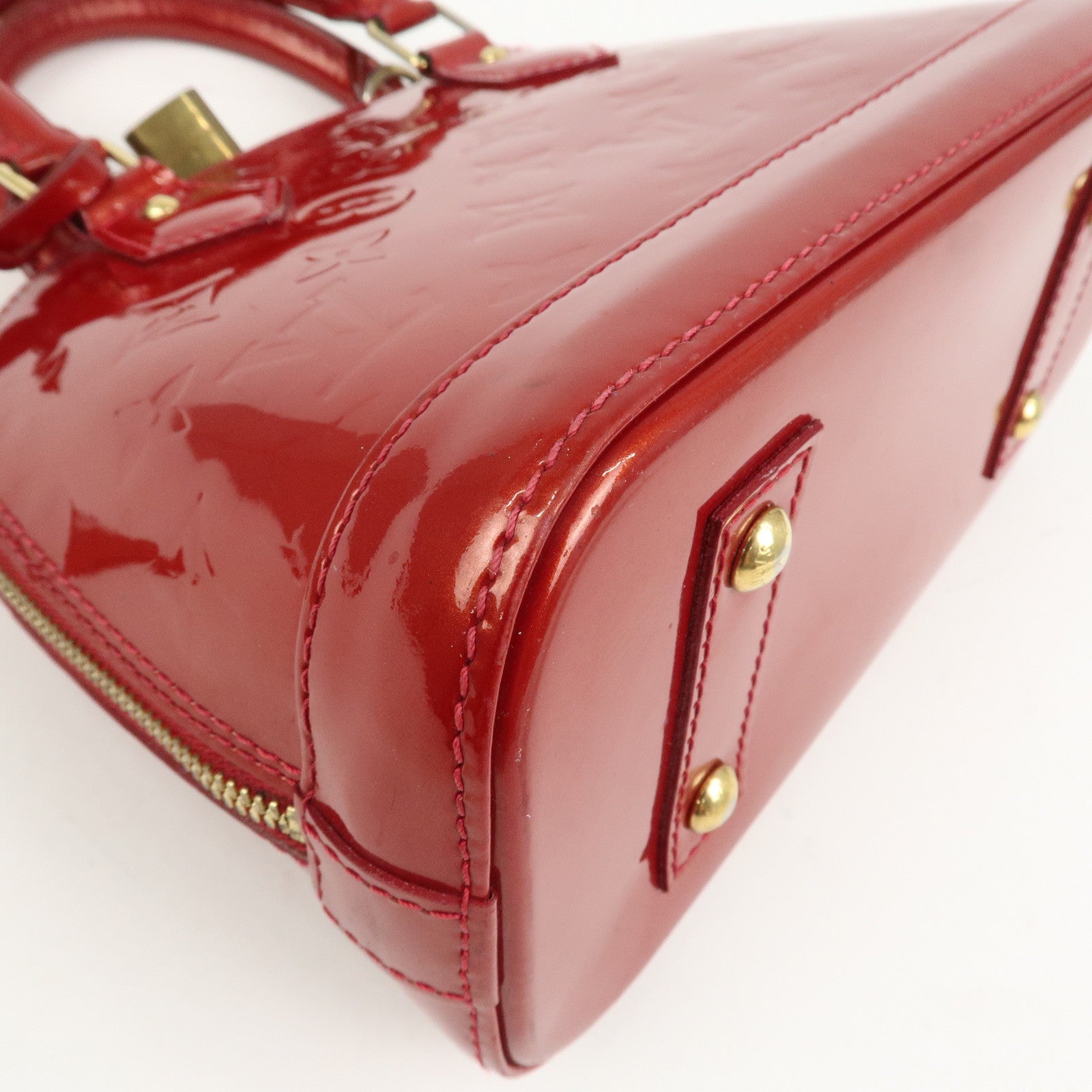 Louis Vuitton Monogram Vernis Alma BB 2Way Bag Red M91606