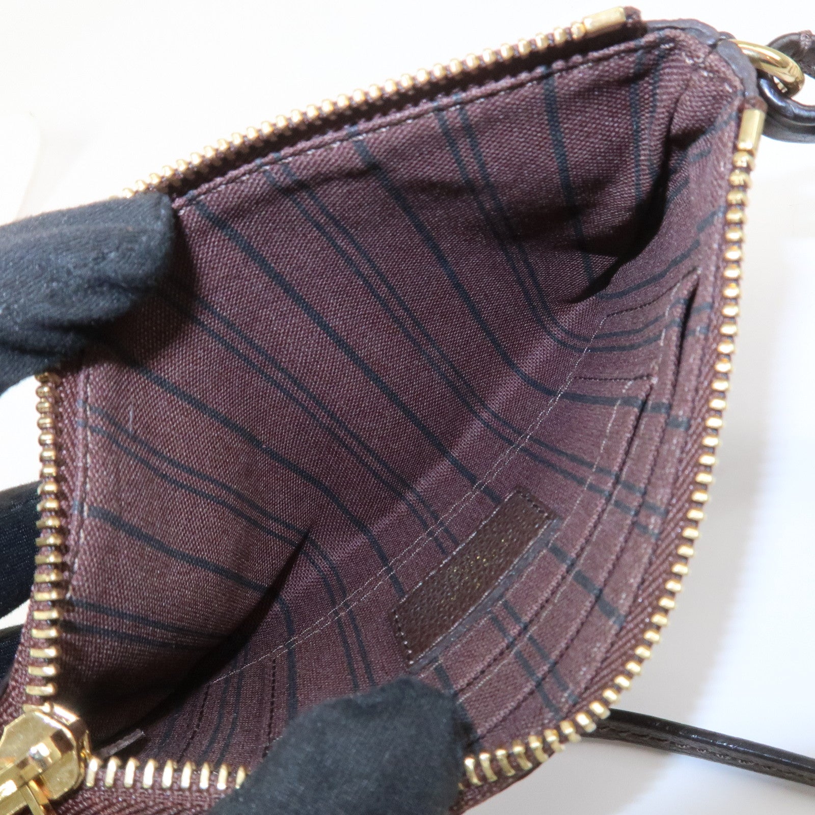 Louis Vuitton Monogram Empreinte Leather Pouch For Citadines Taupe