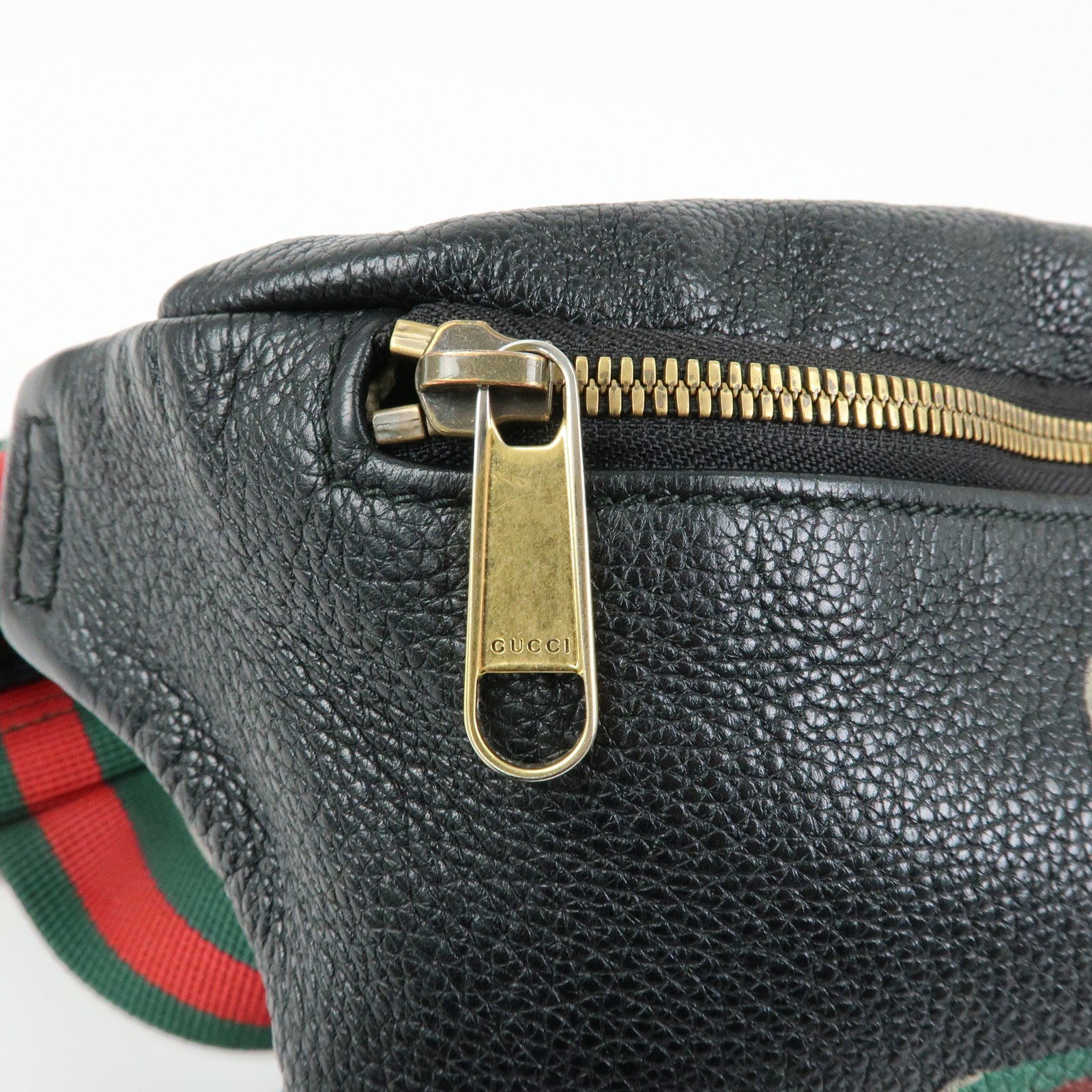 GUCCI Sherry Interlocking G Waist Pouch Body Bag Black 530412