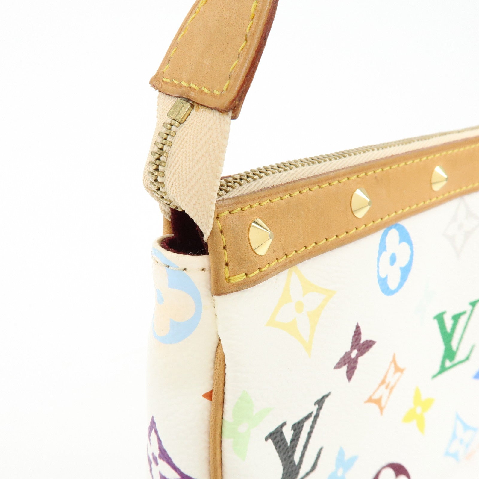 Louis Vuitton Monogram Multicolor Pochette Accessoires Blanc M92649