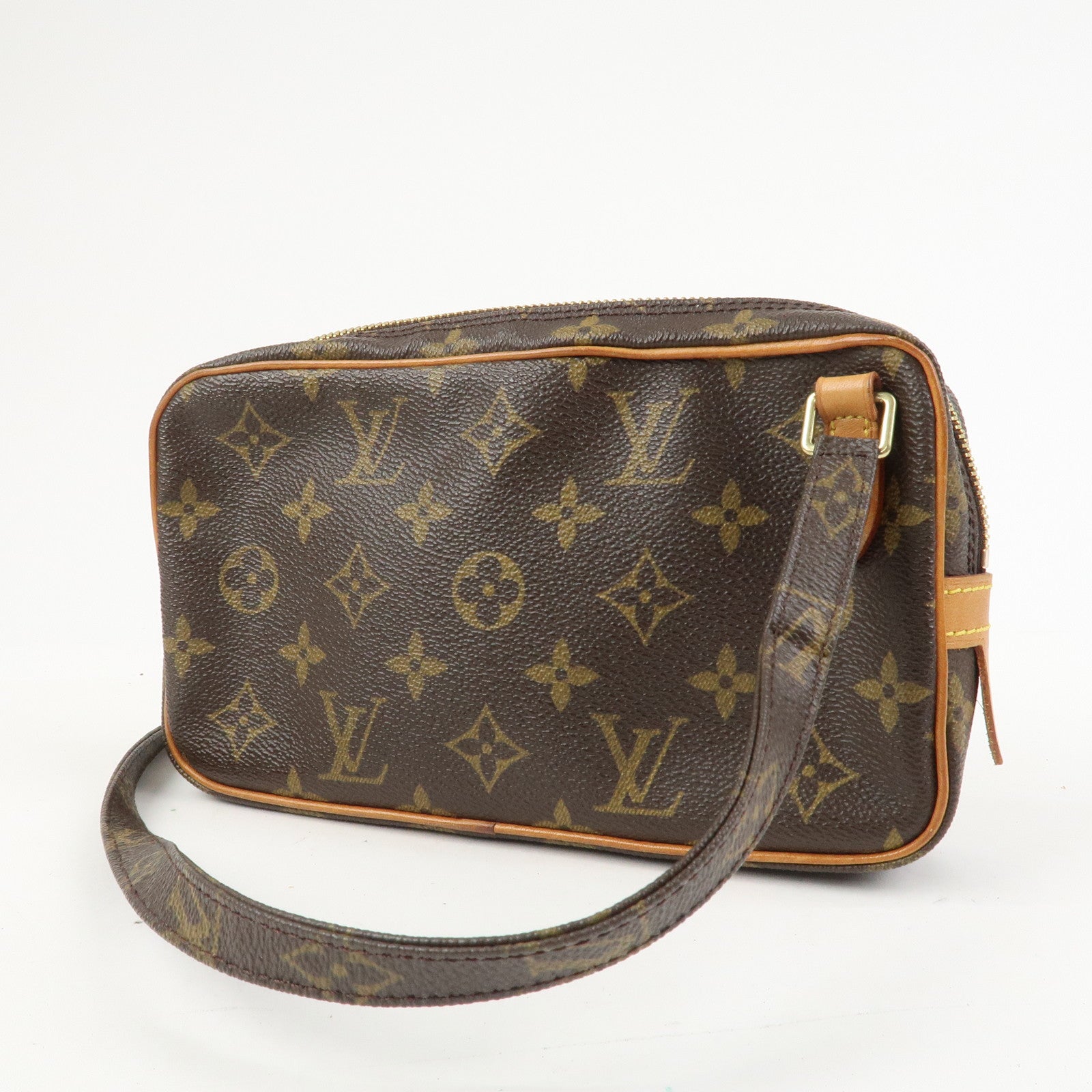 Louis Vuitton Monogram Pochette Marly Bandouliere Bag Brown M51828