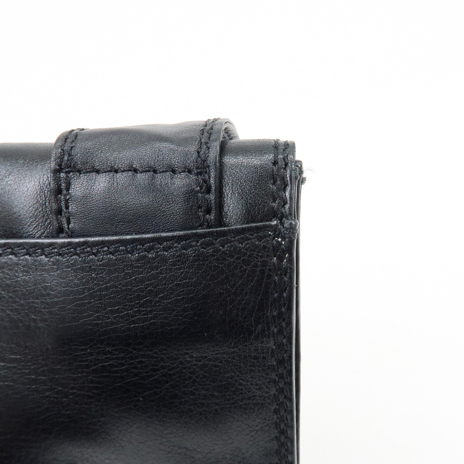 CHANEL COCO Mark Calf Leather Shoulder Crossbody Bag Black