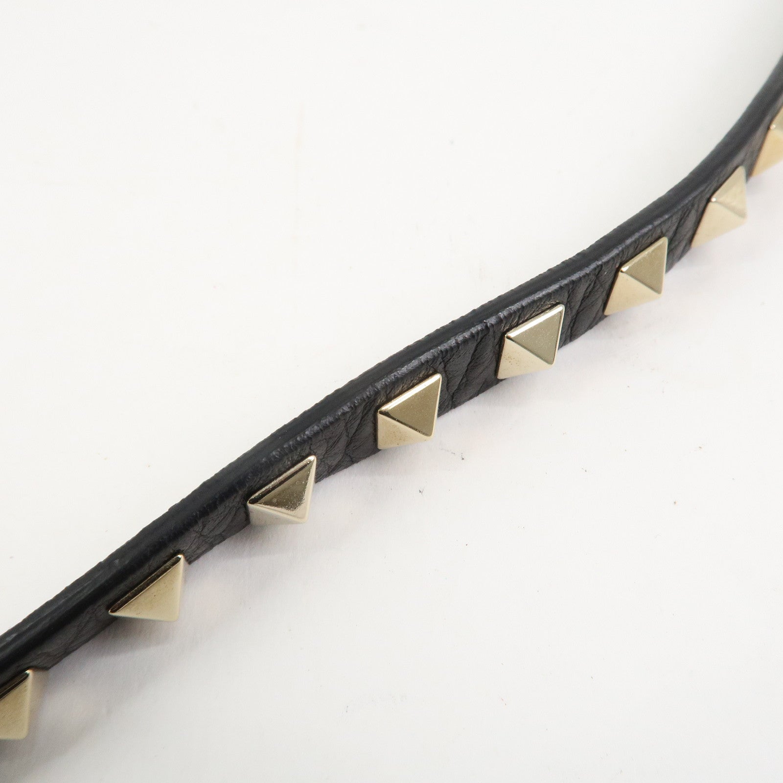 VALENTINO Rockstud Leather Tote Bag Hand Bag Shoulder Bag Black