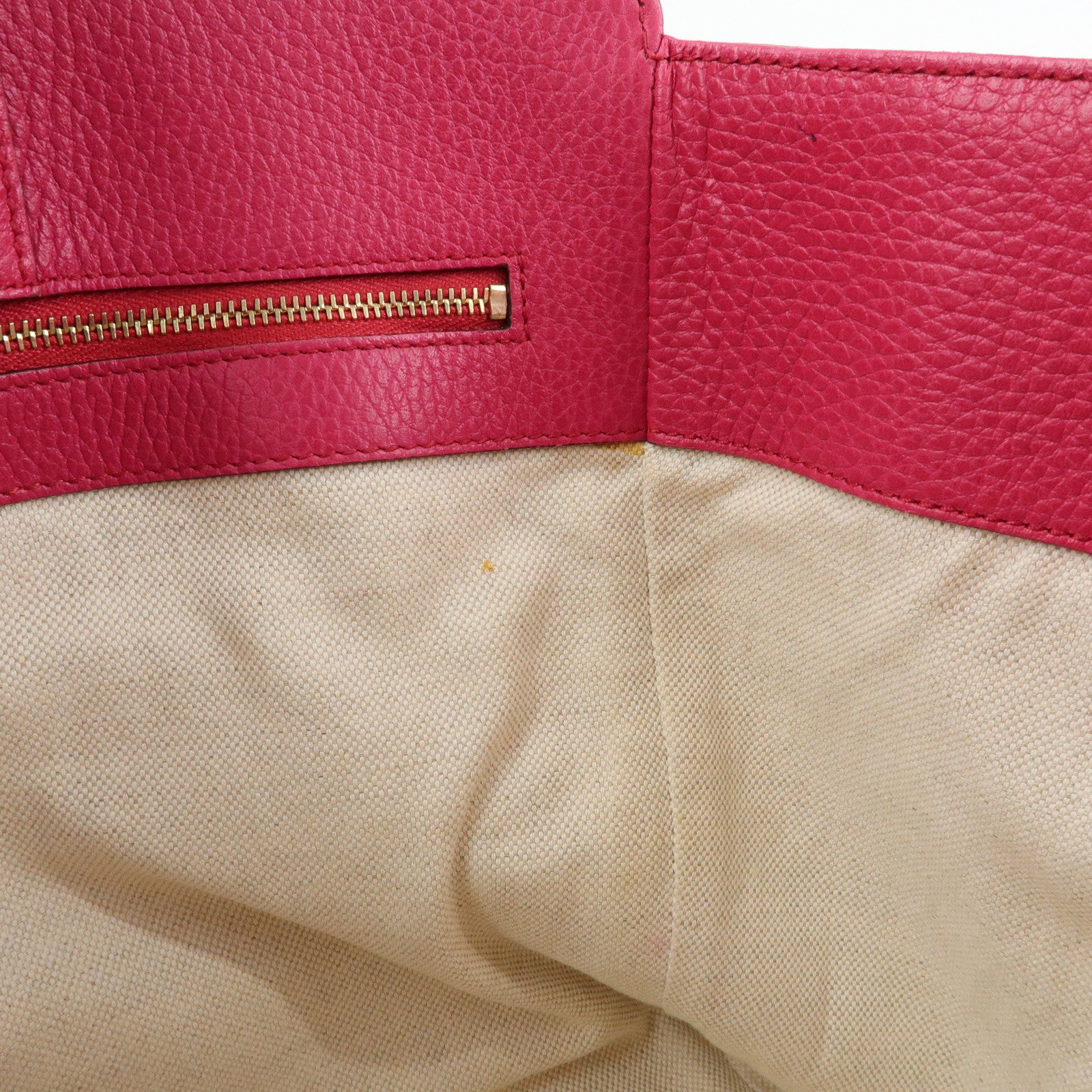 GUCCI Swing Leather Medium Tote Bag Shoulder Bag Pink 354408