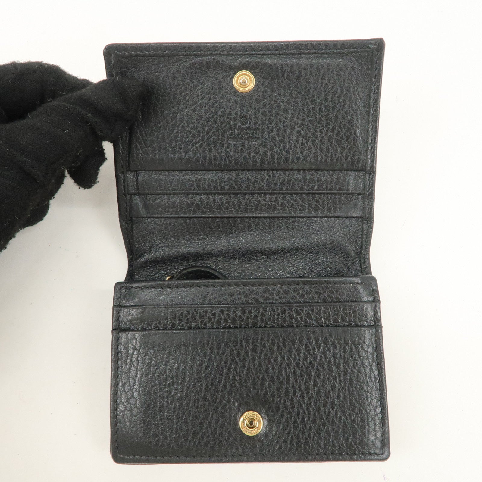 GUCCI Set of 2 GG Marmont Guccissima Leather Wallet 203550 456126 Used