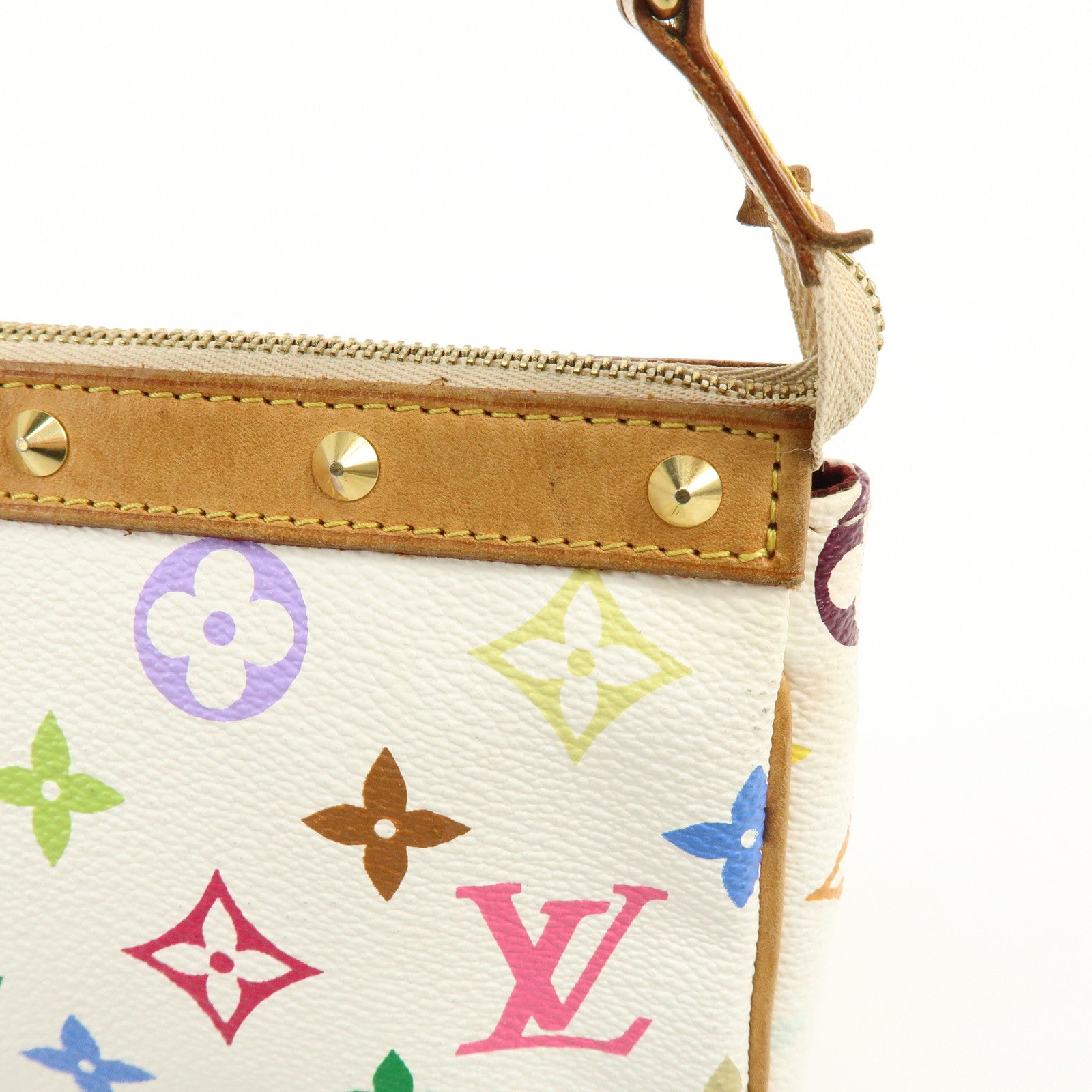 Louis Vuitton Monogram Multicolor Pochette Accessoires Blanc M92649