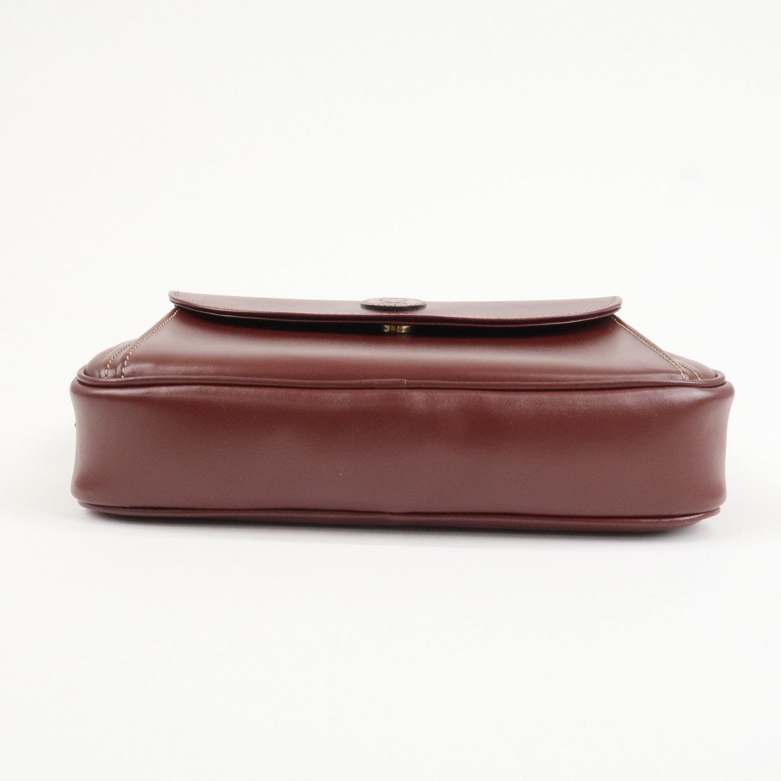 Cartier Must Line Calf Leather Shoulder Bag Burgundy
