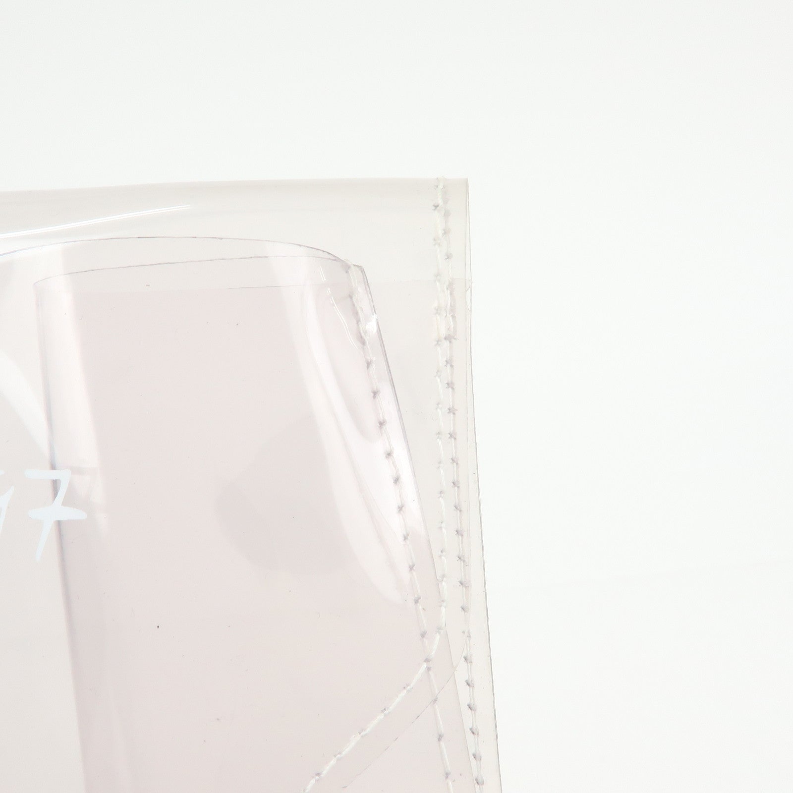 HERMES Vinyl Kelly Hand Bag Clear White