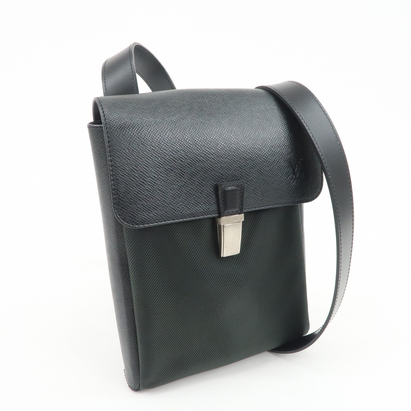 Louis Vuitton Taiga Saratov PM Shoulder Bag Ardoise M30892
