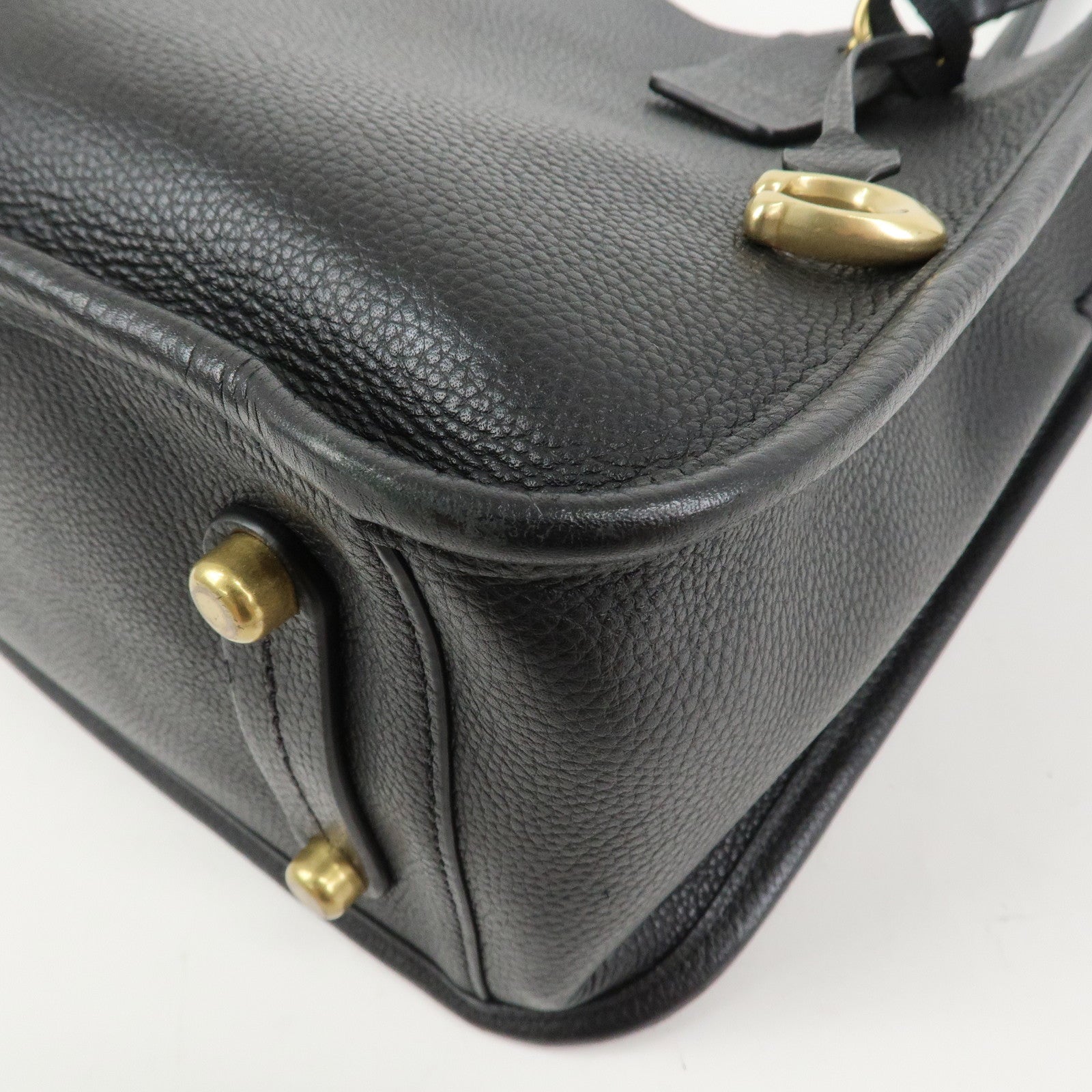 COACH Leather 2Way Shoulder Bag Tote Bag Black