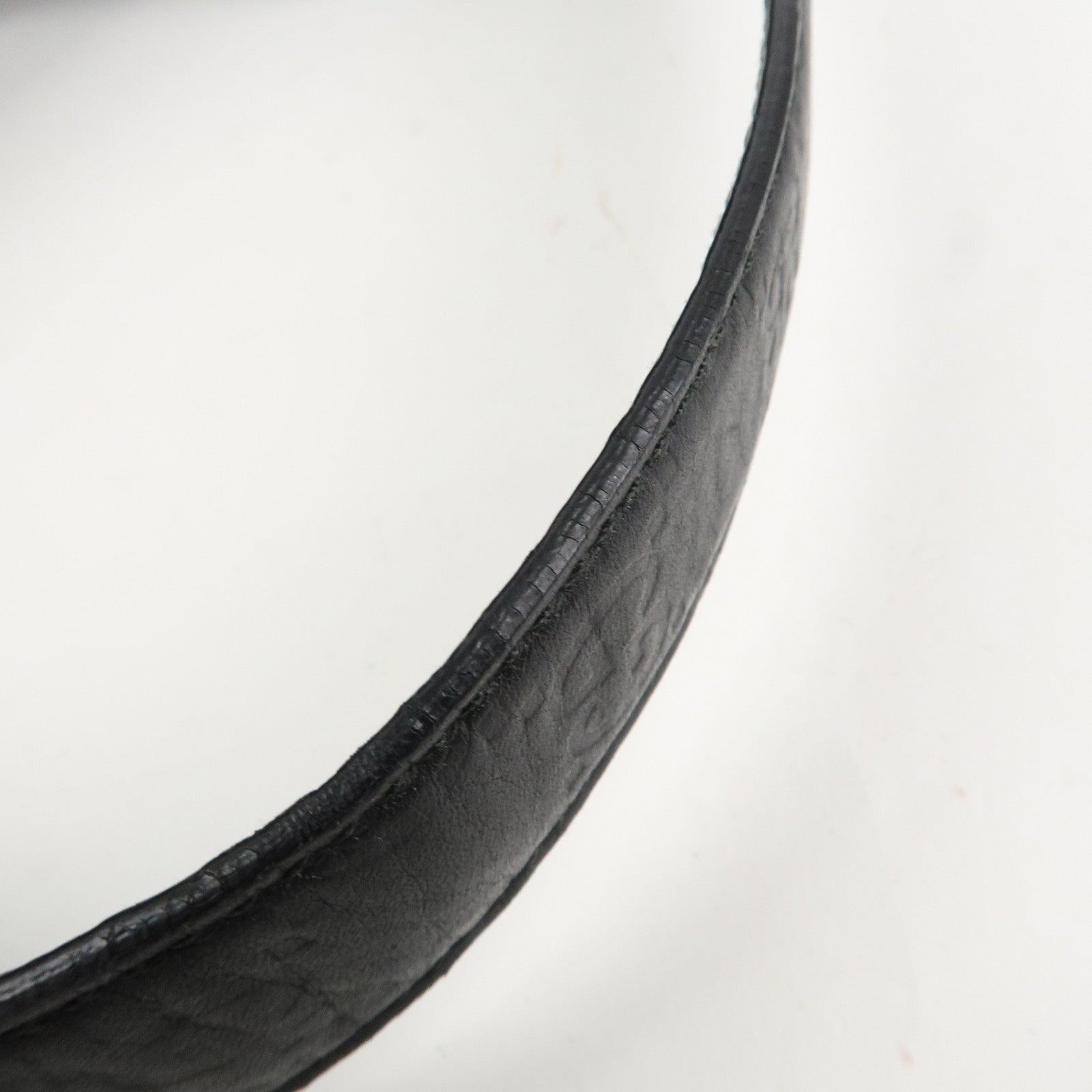 GUCCI Guccissima Leather Canvas Shoulder Bag Hand Bag Black 257265 Used