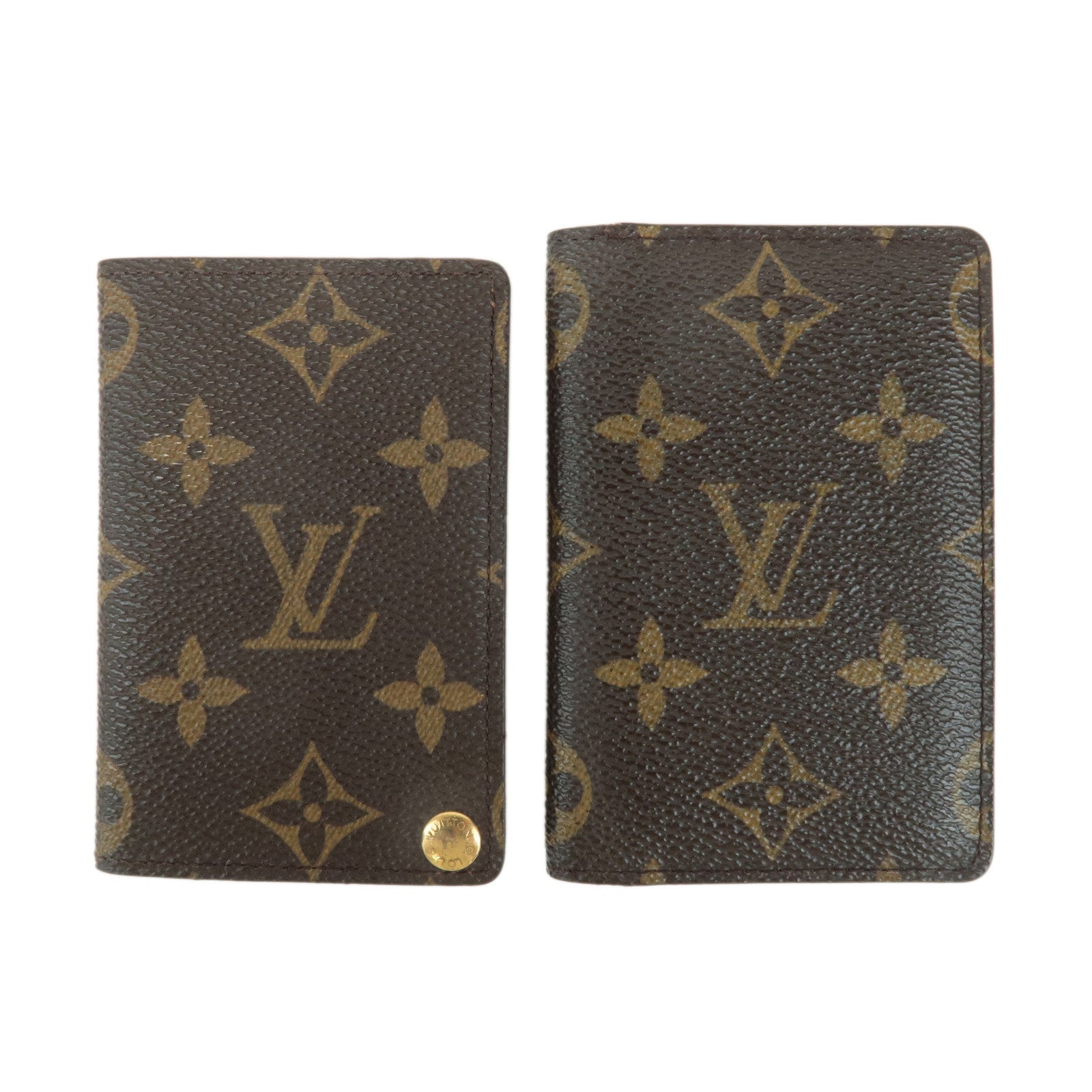 Louis Vuitton Set of 2 Monogram Canvas Card Case M61732/M60937 Used