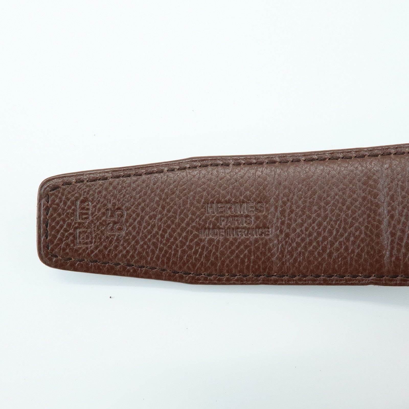 HERMES BoxCalf H Buckle Reversible Constance Belt □B Stamped Black